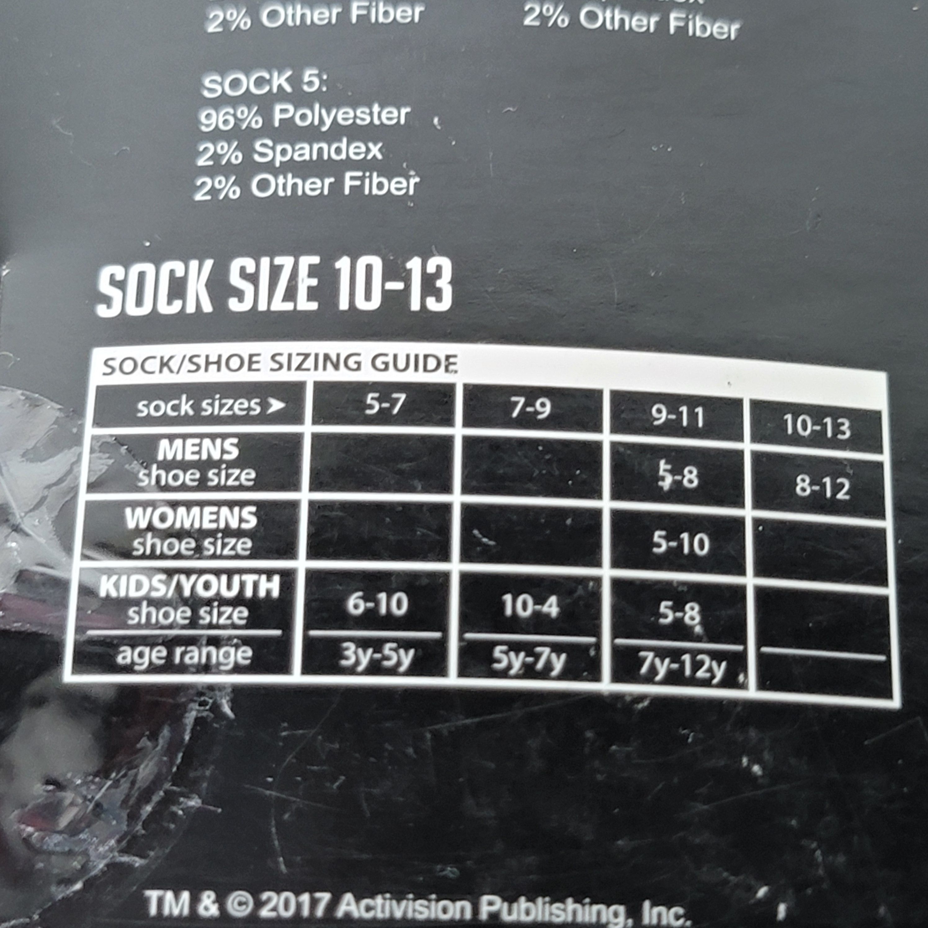 Other 5 Pair Classic Activision Games Casual Crew Socks -10-13 NWT Size ONE SIZE - 7 Thumbnail