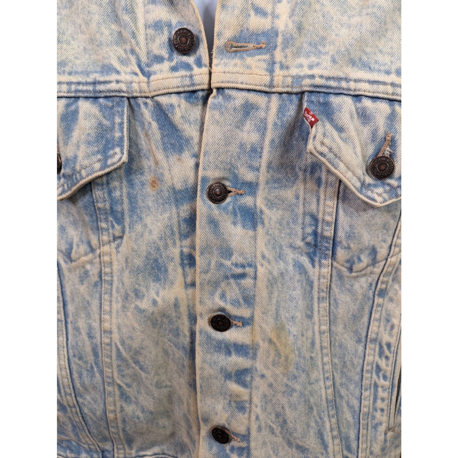 Levi's VINTAGE LEVIS Trucker Jacket Jean Men M 70507-0219 Acid Wash Distressed USA Jacket Size US 31 - 3 Thumbnail