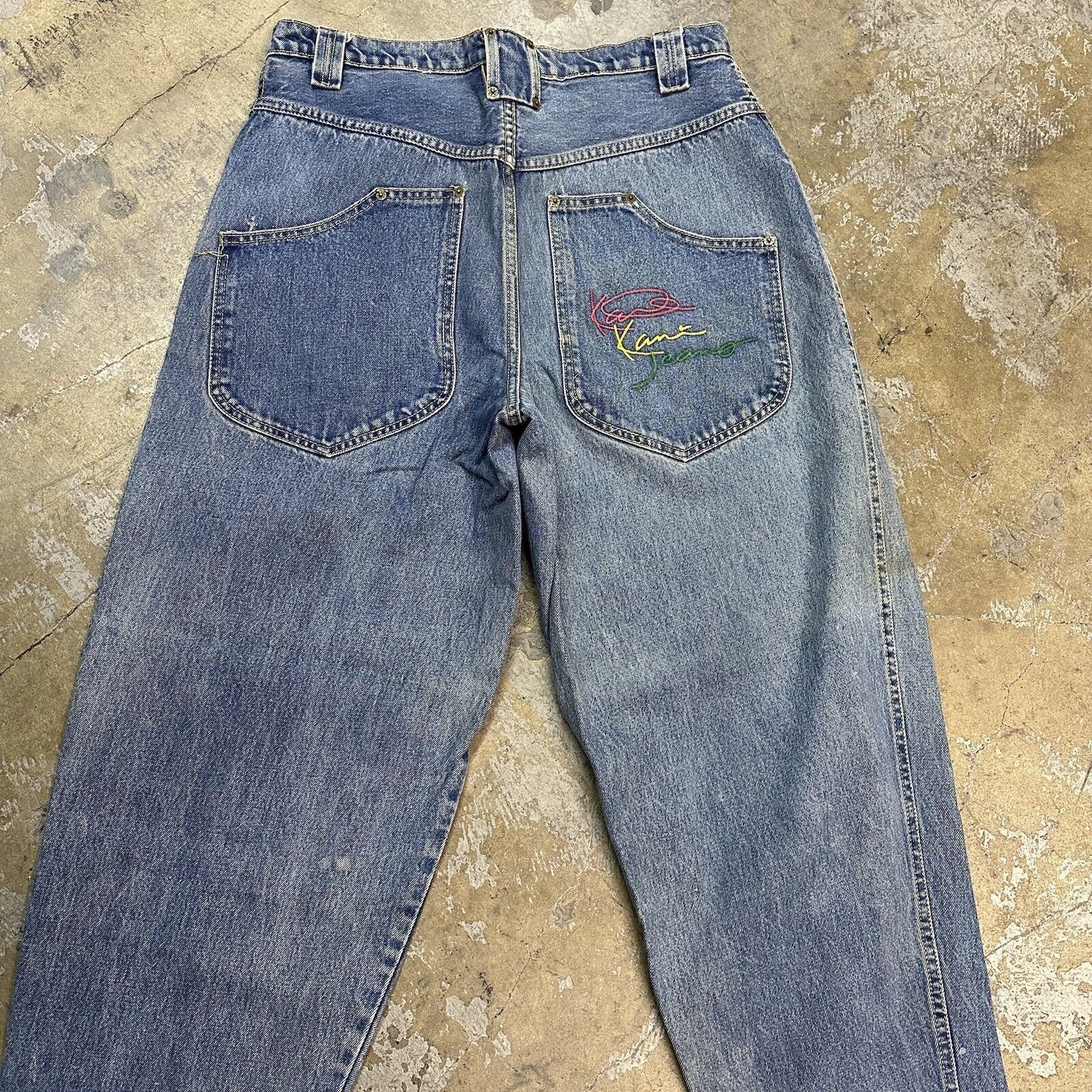 Vintage 90s Karl Kani Baggy Denim Jeans Size 36 Made In USA