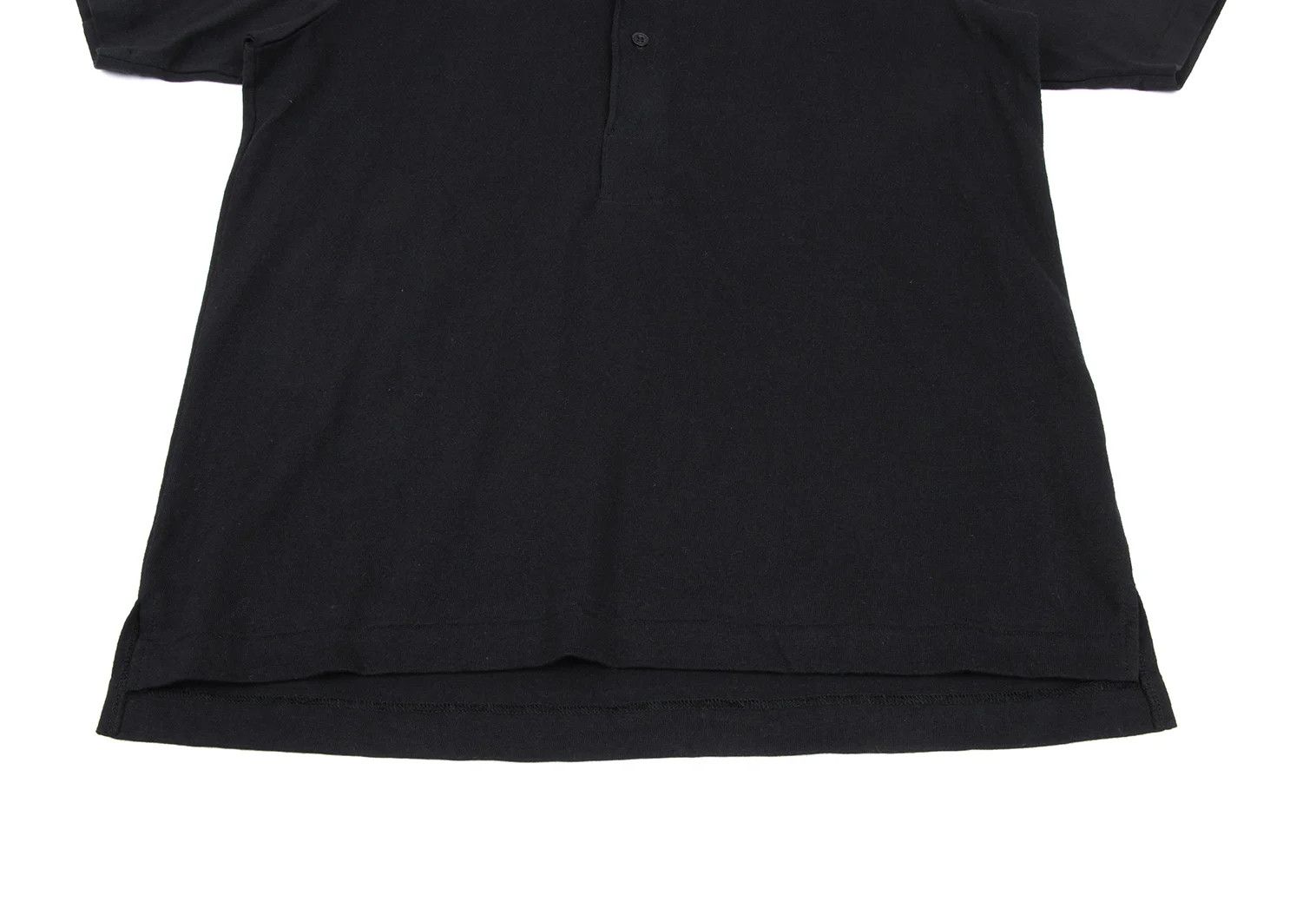 Yohji Yamamoto Yohji Yamamoto Cotton Cut Hem Henley Neck T-Shirt Size US L / EU 52-54 / 3 - 7 Thumbnail
