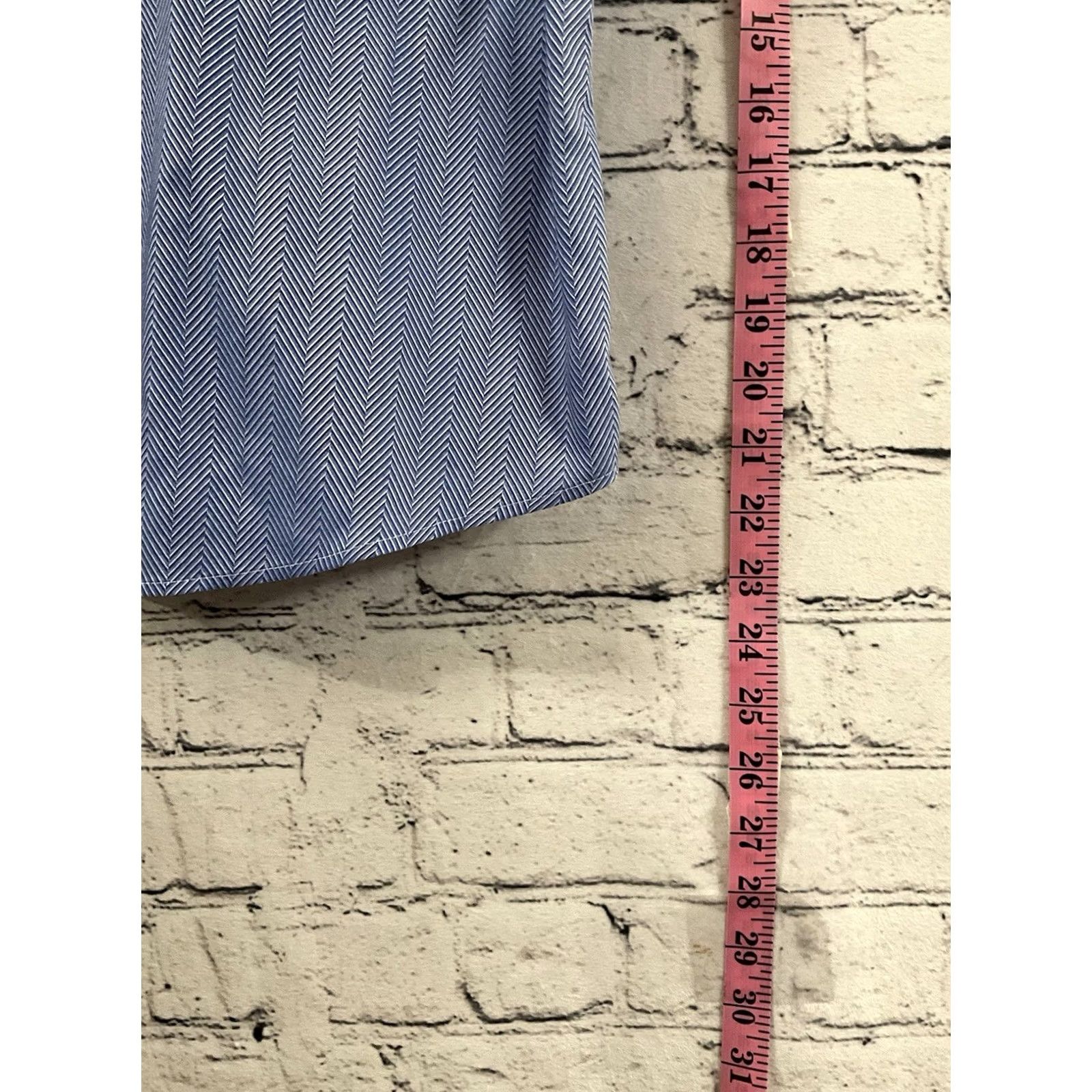 Liz Claiborne Liz Claiborne Lizsport Petite Women's Size 10P Blue Striped Button Up Shirt Top Size L / US 10 / IT 46 - 3 Thumbnail