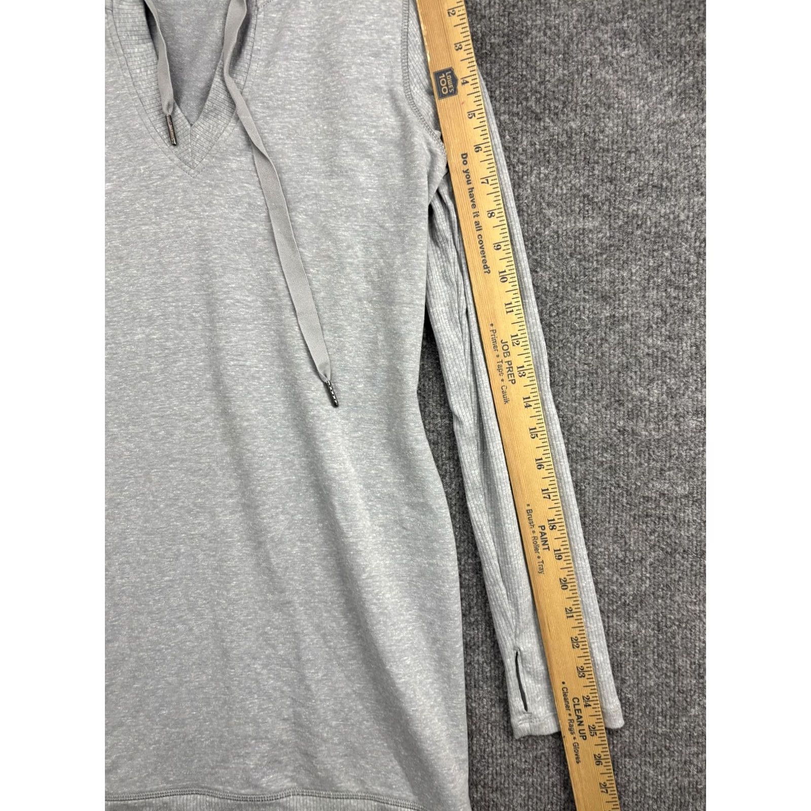 Athleta Athleta Sweater Dress Womens Small Gray Hooded V-Neck Long Sleeve Casual Knit Size S / US 4 / IT 40 - 3 Thumbnail