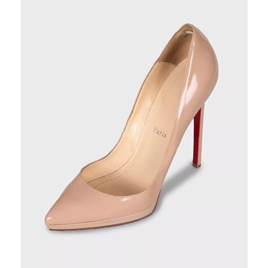 Christian Louboutin Christian Louboutin Beige Leather Pointed Toe Heels Sz.39.5 Size US 8.5 / IT 38.5 - 3 Thumbnail