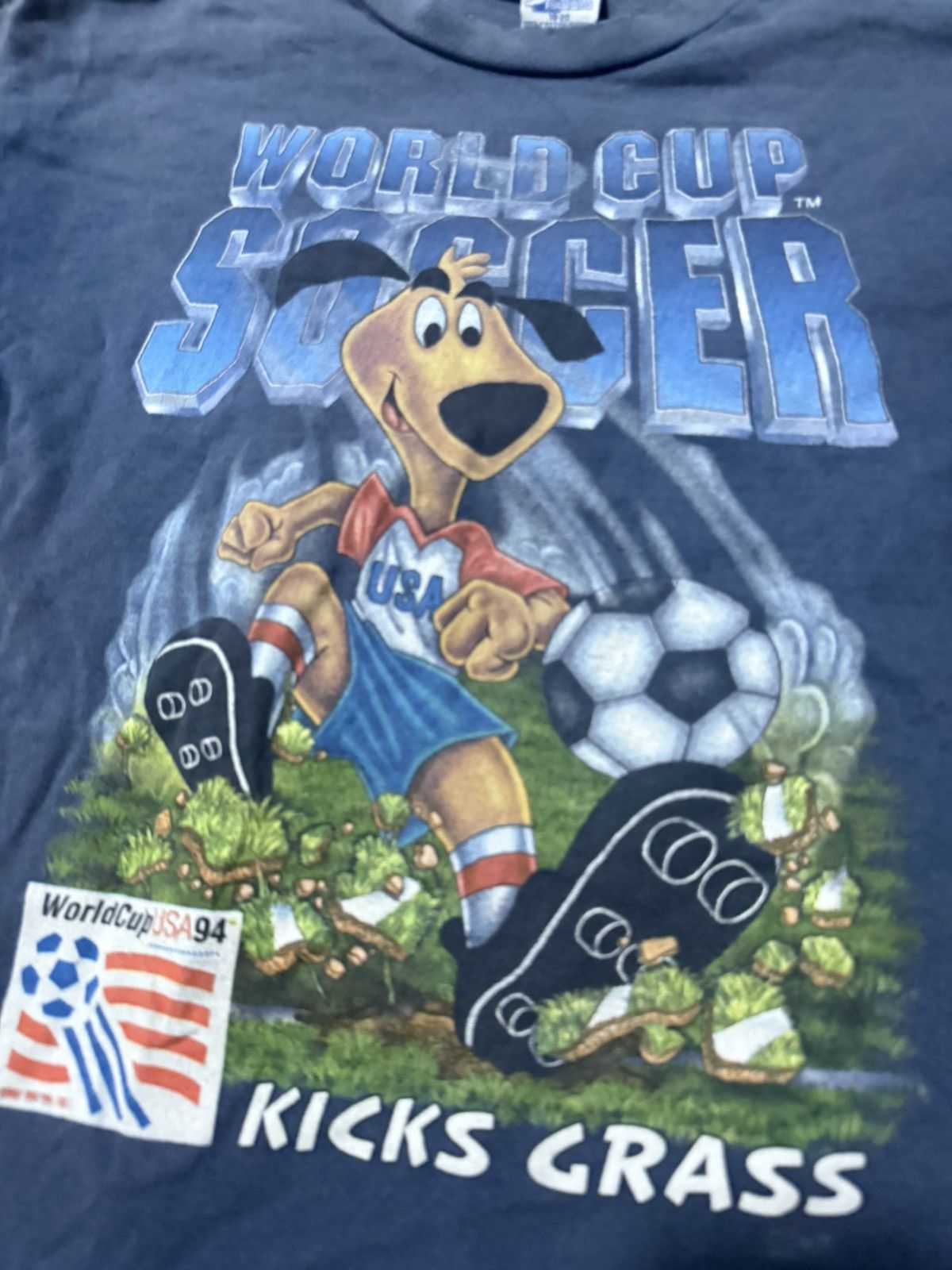 Vintage Distressed Vintage 90s Team USA World Cup T Shirt Kids Size US S / EU 44-46 / 1 - 3 Thumbnail