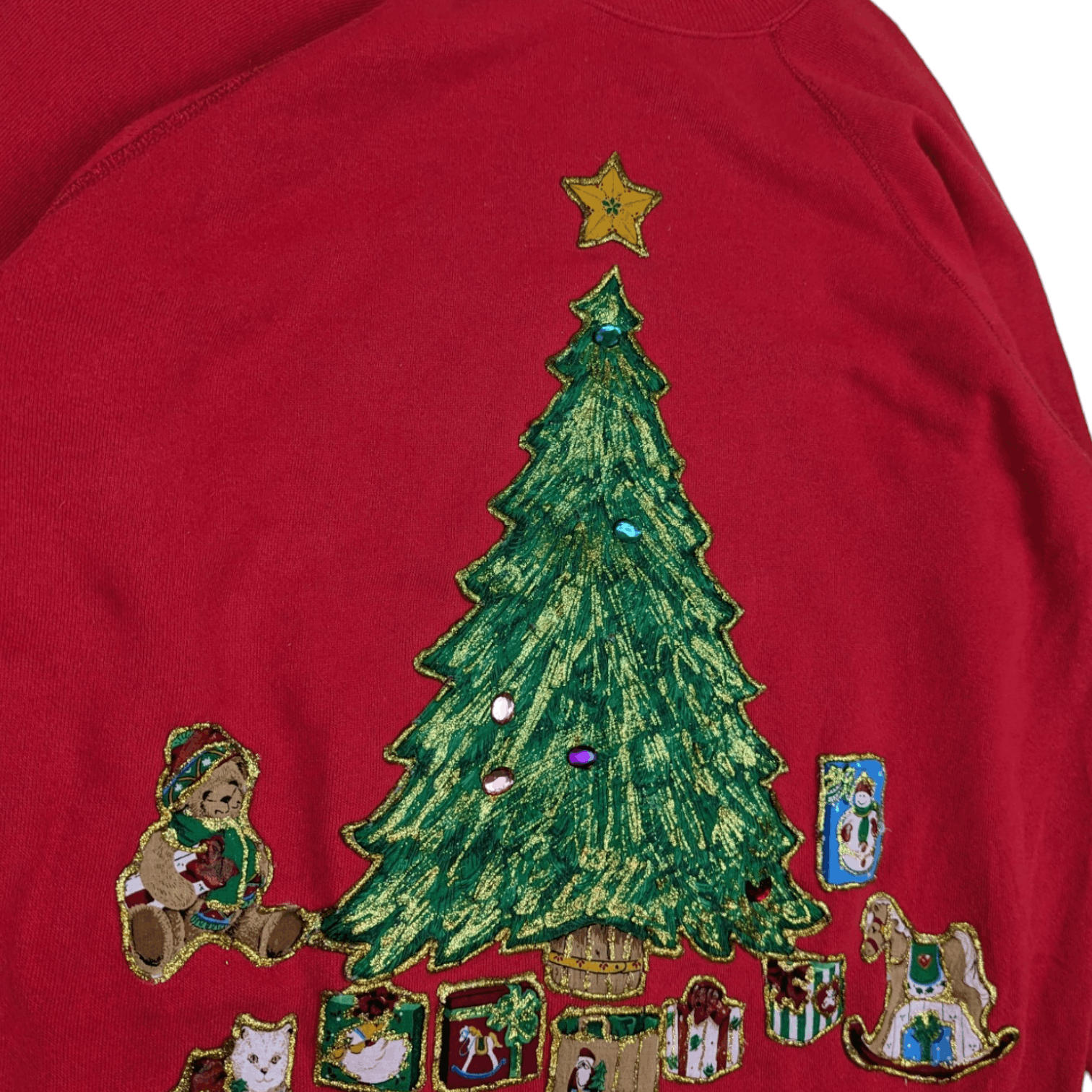 Hanes Vintage 90's HANES Christmas Tree Merry Christmas Jumper Size L / US 10 / IT 46 - 6 Thumbnail