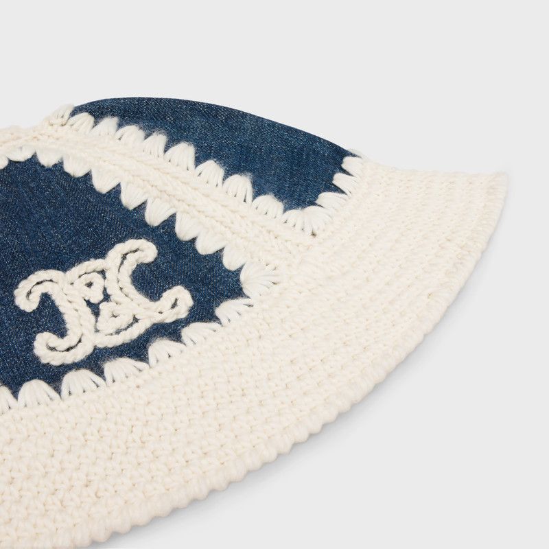Celine o1bcso1str0126 2AE0Q762X Size: OS/ Hat / Cap Blue/Off White Size ONE SIZE - 3 Thumbnail