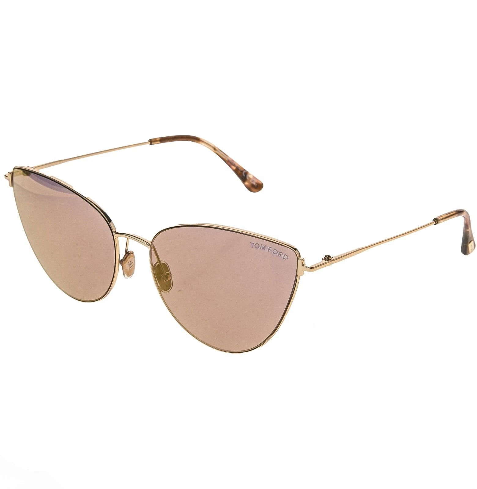 TOM FORD ANAIS 02 TF1005 28Z Gold Mirrored Sunglasses 1005