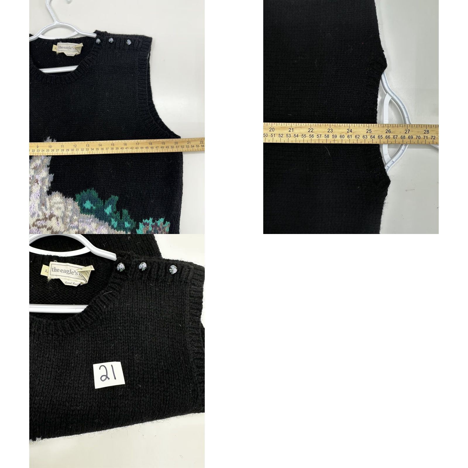 Vintage The Eagle's Eye Womens Sweater Vest L Black Knitted Bunny Vintage Eyecatching Easter 90s Mens? Size L / US 10 / IT 46 - 9 Thumbnail