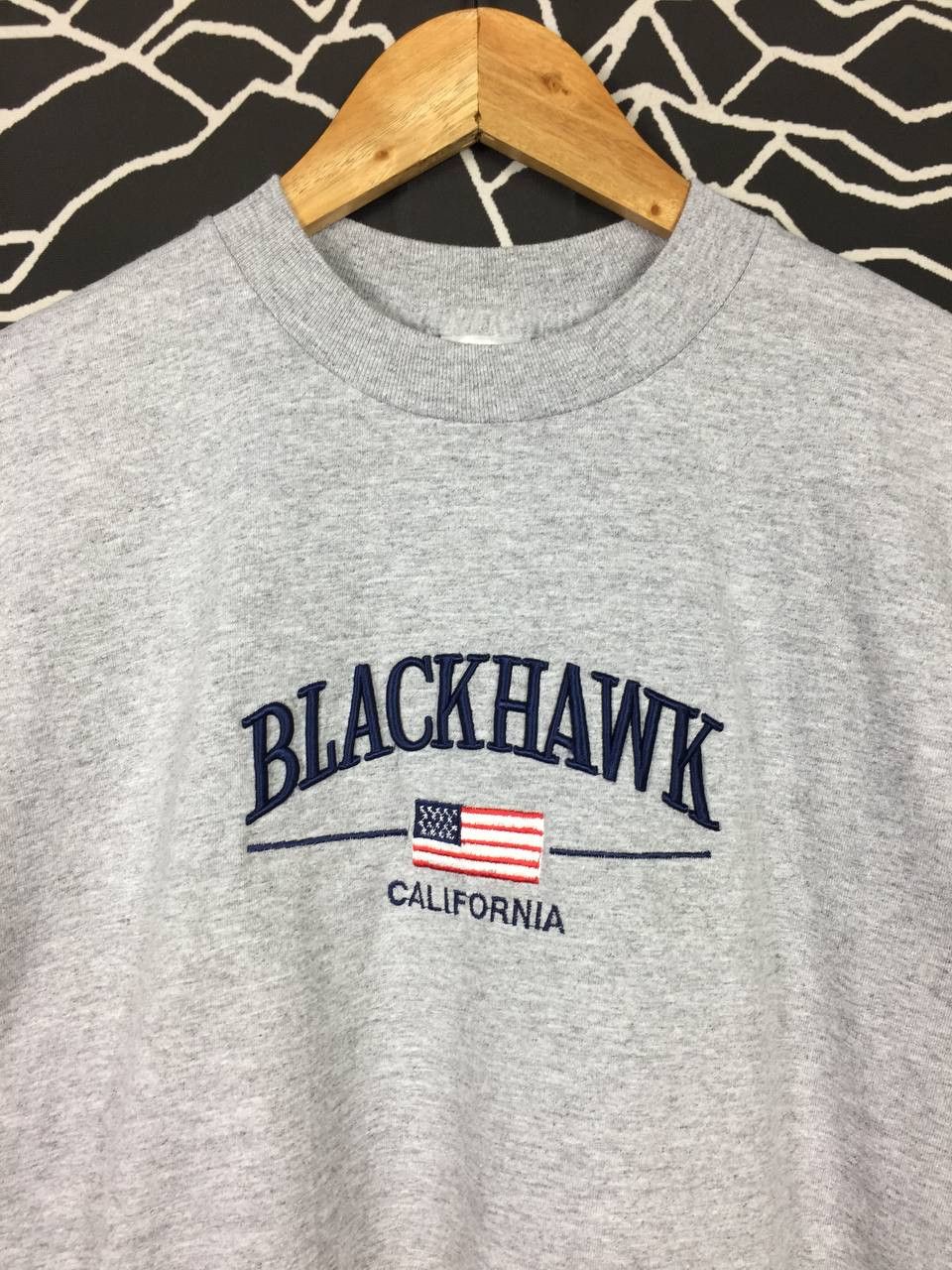 Vintage Vtg Intex Heavyweight Blackhawk California Embroidered Tee Size US M / EU 48-50 / 2 - 3 Thumbnail