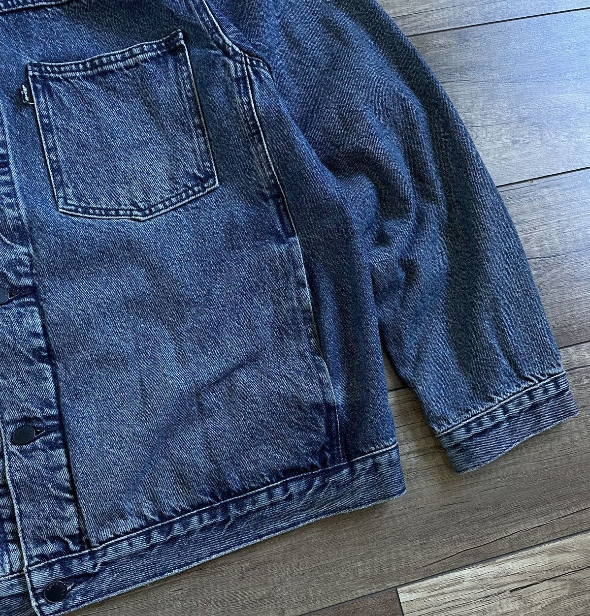 Levi's Levi’s Line 8 Washed Blue Denim Skate Trucker Jacket Size US XL / EU 56 / 4 - 5 Thumbnail