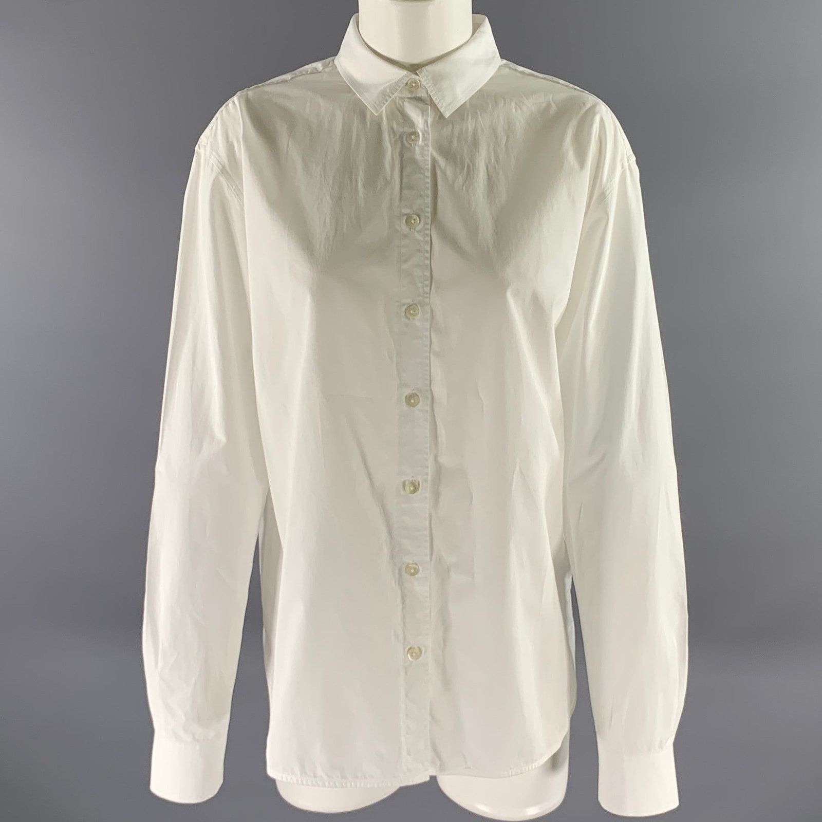 Toteme TOTEME Size 10 White Cotton Shirt Size L / US 10 / IT 46 - 1 Thumbnail