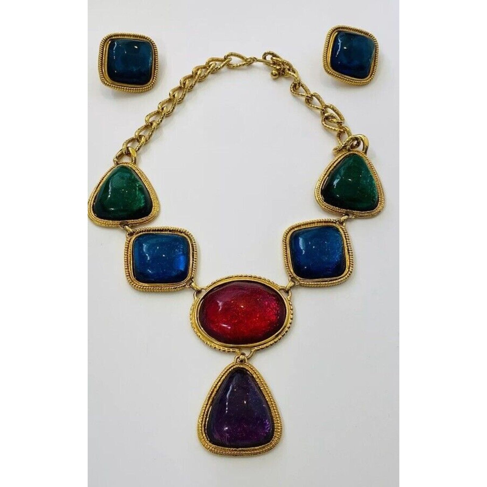 Kenneth Jay Lane Kenneth Jay Lane KJL Avon Gripoix Necklace Earrings Book set Size ONE SIZE - 10 Thumbnail