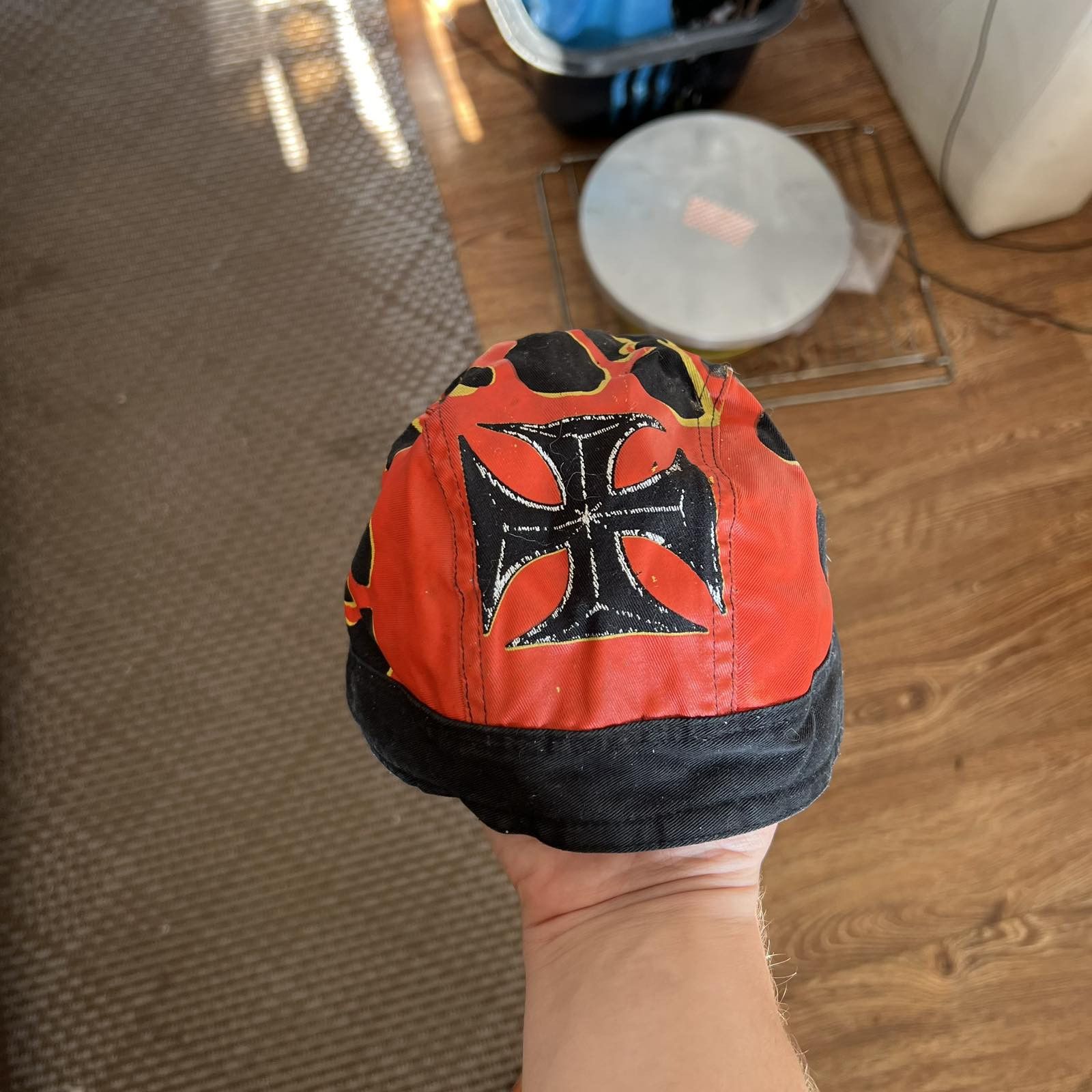 Vintage × West Coast Choppers Vintage biker fire West Coast Choppers bondana durag 90s Size ONE SIZE - 3 Thumbnail