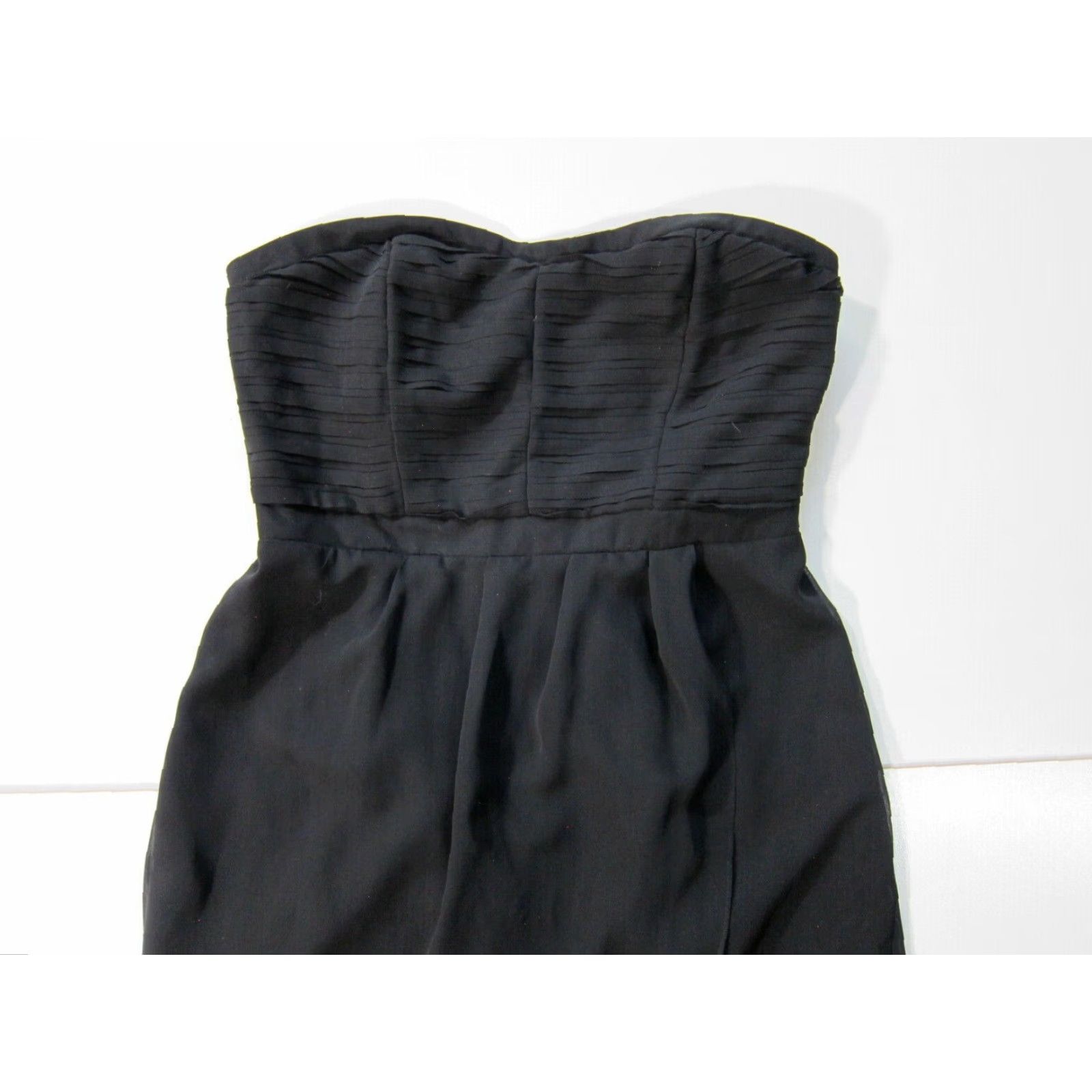 Vintage NWT Lauren Conrad Black Silky Sleeveless Sweatheart Drop Waist Sheath Dress 2/S Size XS / US 0-2 / IT 36-38 - 5 Thumbnail