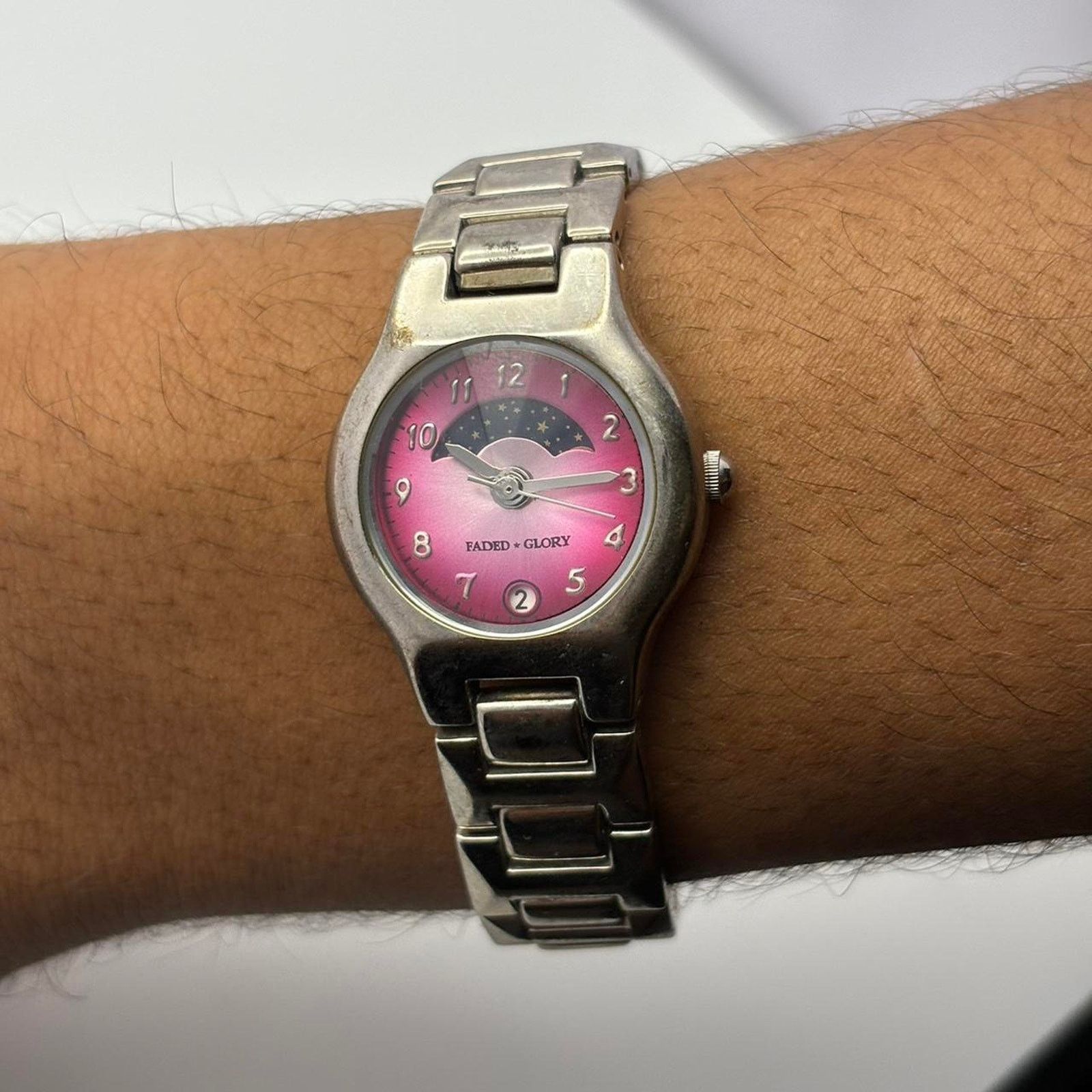 Faded Glory Pink & Silver Faded Glory Watch Size ONE SIZE - 1 Thumbnail