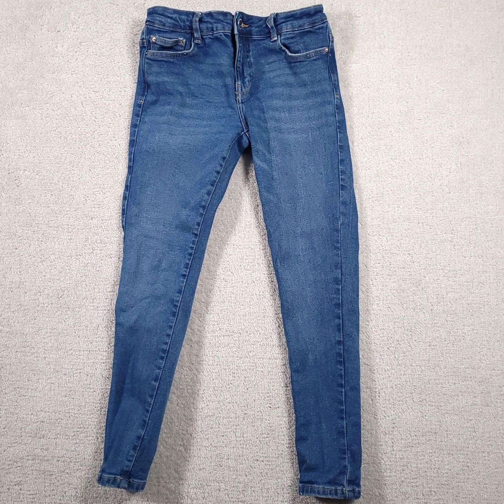 Zara Zara Jeans Women's 6 Denim Medium Wash Cropped Mid-Rise Skinny Blue 5-Pocket Size 28" / US 6 / IT 42 - 2 Thumbnail