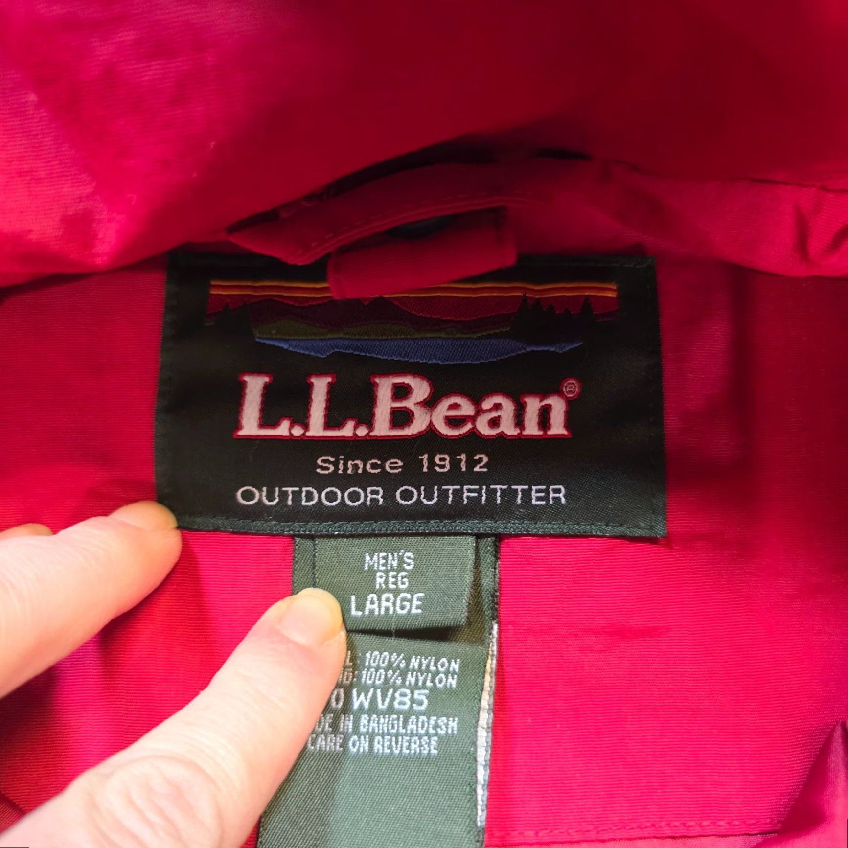 Vintage VINTAGE L.L. Bean Jacket Mens Large Red Hooded Full Zip Parka Outdoors Casual Mens Size US L / EU 52-54 / 3 - 3 Thumbnail
