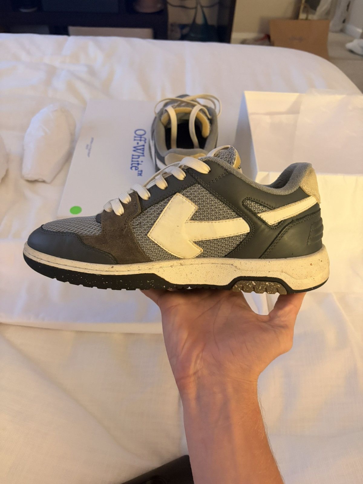Off-White OFF WHITE OUT OF OFFICE SLIM/MESH Size US 11 / EU 44 - 8 Thumbnail