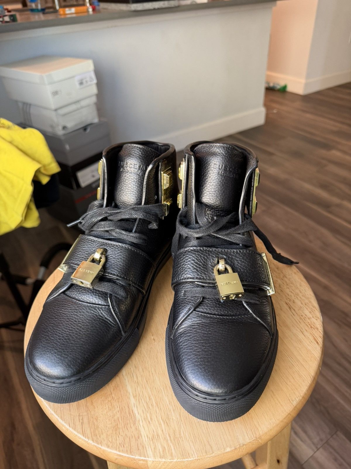 Buscemi Buscemi Men's Black Trainers 100mm Black high top sneakers Size US 9.5 / EU 42-43 - 2 Thumbnail