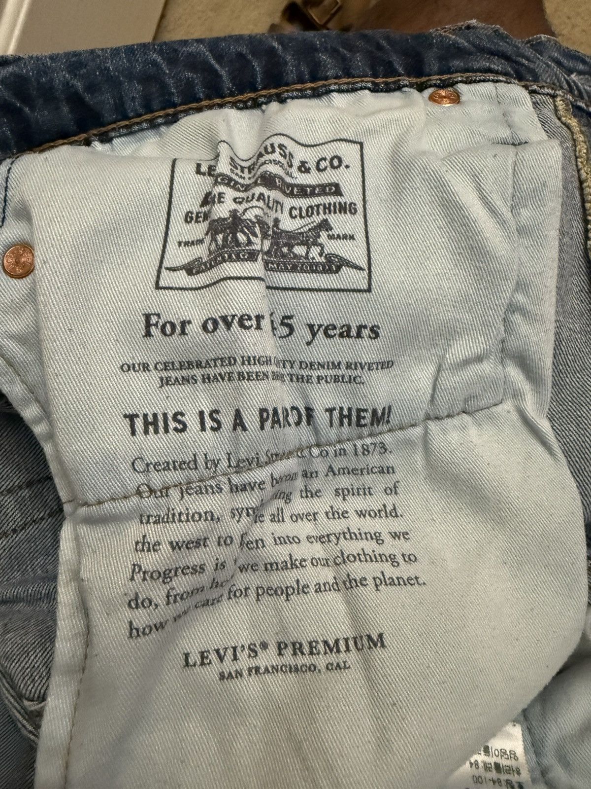 Levi's Vintage Levis 511 work denim Size US 33 - 3 Thumbnail