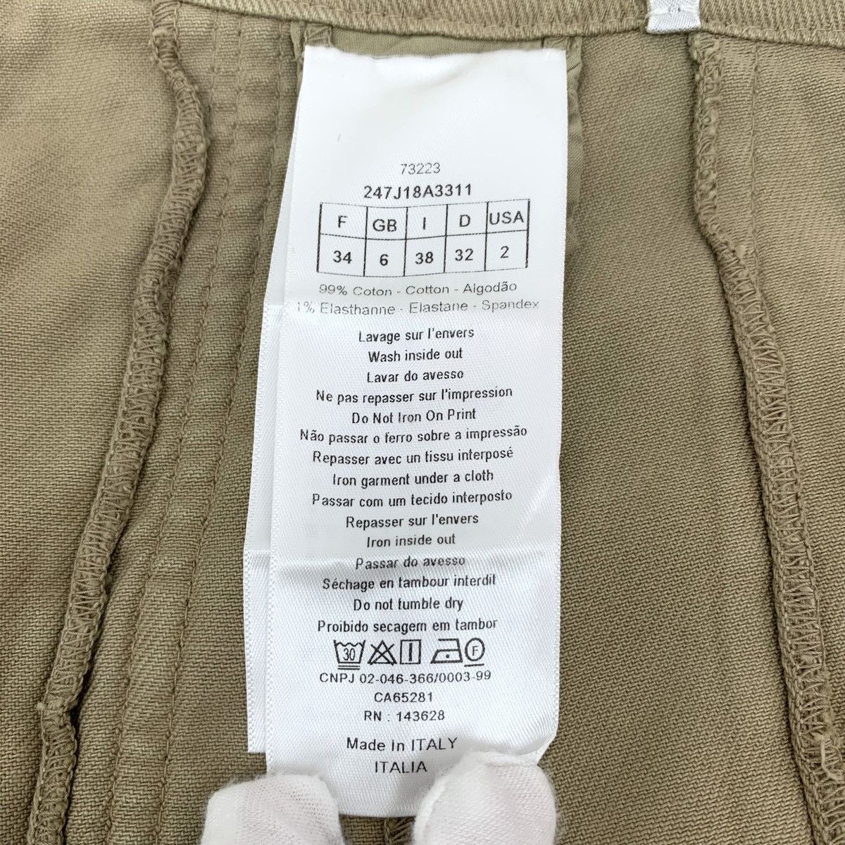 Dior Dior 22FW Brown Logo Printed Casual Pleated Skirt K26WX Size 24" / US 00 / IT 34 - 6 Thumbnail