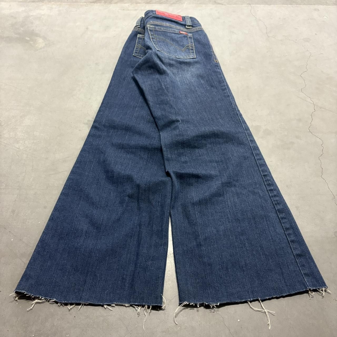 Vintage Crazy Vintage Y2K/2000s Super Baggy Wideleg Streetwear Skater Only Jeans Short Dark Wash Denim Jeans! Size US 28 / EU 44 - 4 Thumbnail