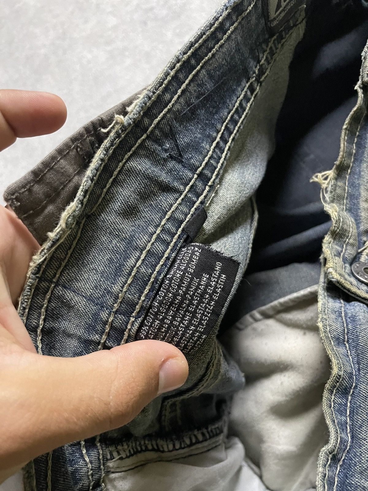14th Addiction 2000s Skull 14th Addiction Flared Jeans Mud Wash Distressed Size US 34 / EU 50 - 22 Thumbnail