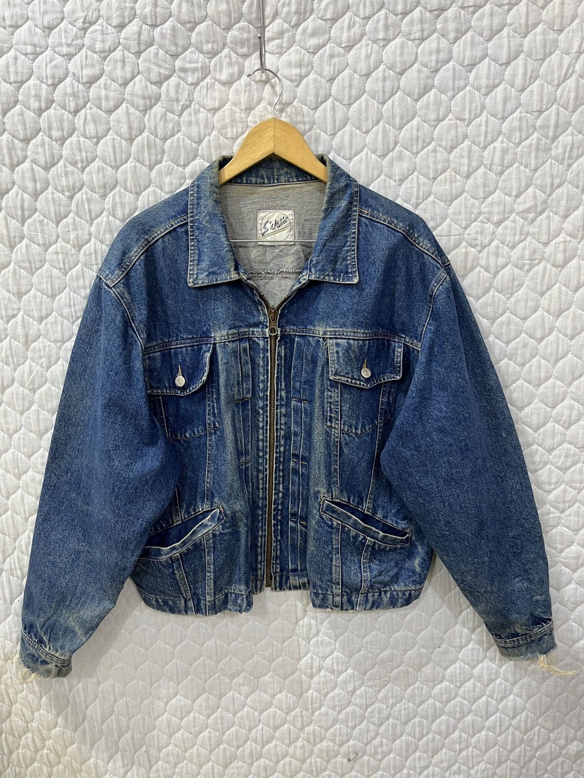 Vintage (Zzzz)🔥🔥RARE VTG 5 CLASSE QUINTA DENIM JACKET Size US L / EU 52-54 / 3 - 1 Thumbnail