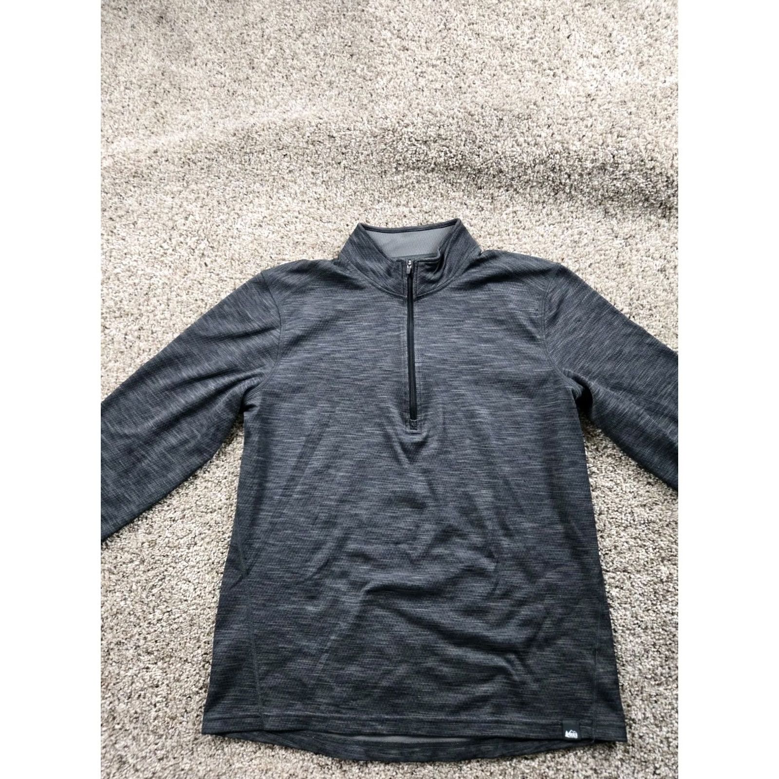 Vintage REI Shirt Mens Medium Gray 1/4 Zip Pullover Long Sleeve Athletic Hiking Stretch Size US M / EU 48-50 / 2 - 7 Thumbnail