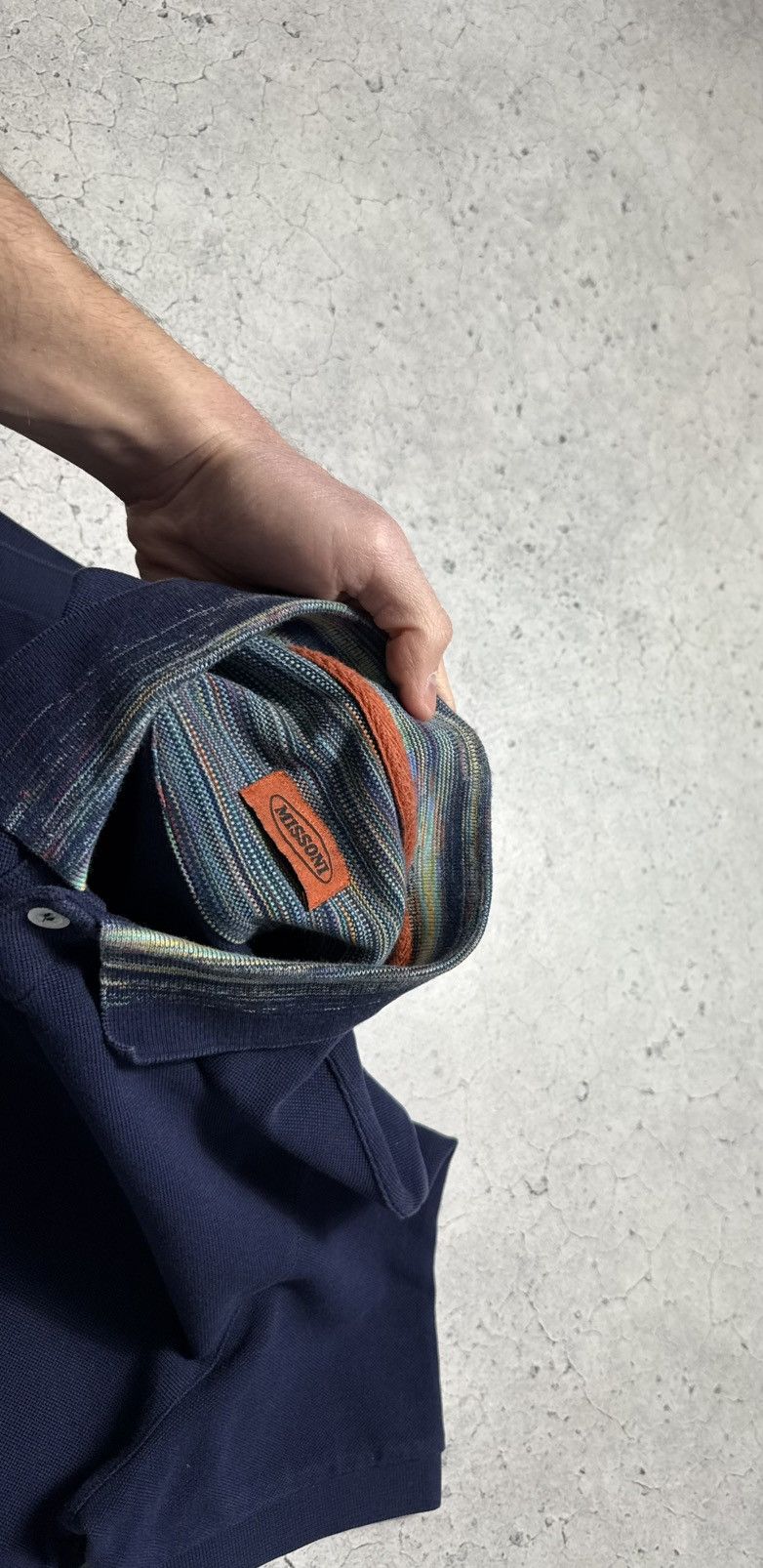 Missoni Missoni Luxury Polo Shirt Navy Size US S / EU 44-46 / 1 - 9 Thumbnail
