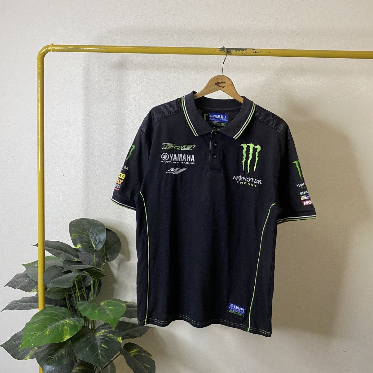 Yamaha Vintage Y2K Yamaha Factory Racing x Monster Racing Polo Tee Size US L / EU 52-54 / 3 - 1 Thumbnail