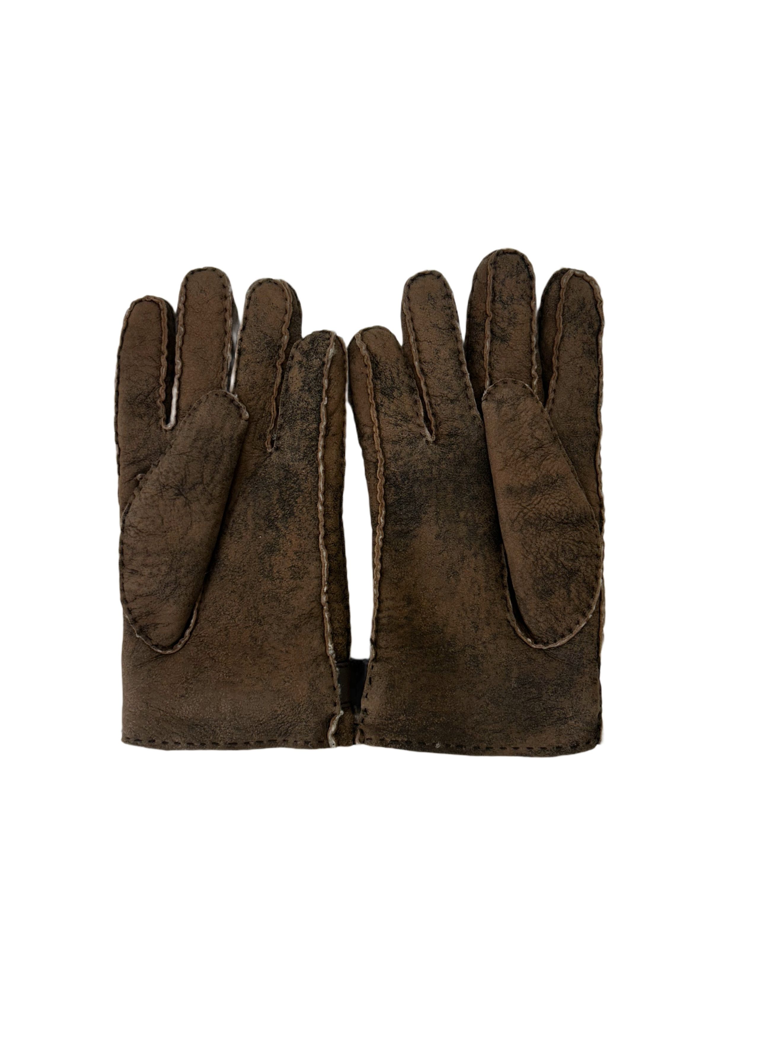 Prada Prada Shearling Gloves With Buckle Fastening SIZE 10 Size ONE SIZE - 2 Thumbnail