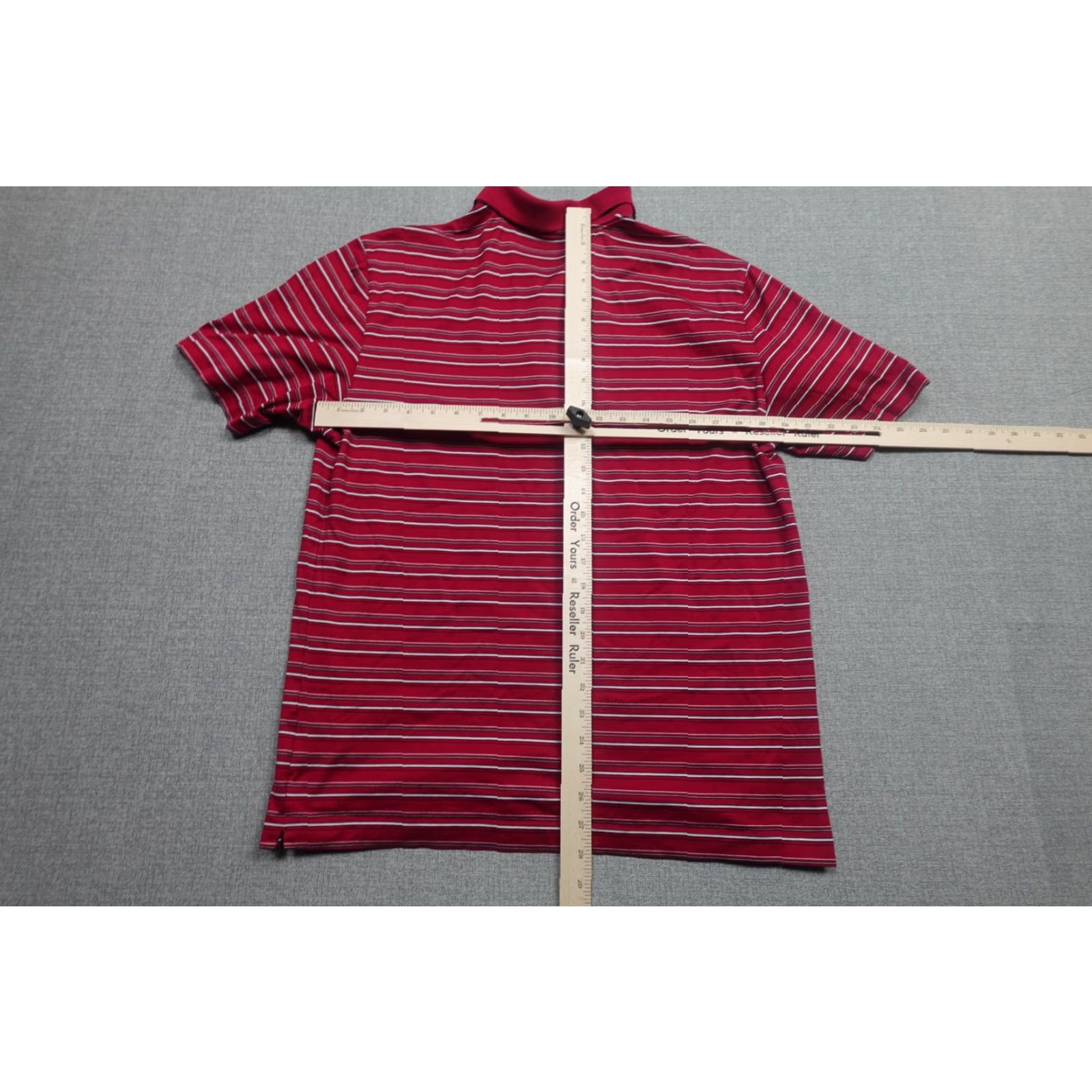 Nike Nike Dri-FIT Polo Mens Large Red Stripe Golf Performance Lightweight Shirt Modern Sports M L Mens Size US L / EU 52-54 / 3 - 5 Thumbnail