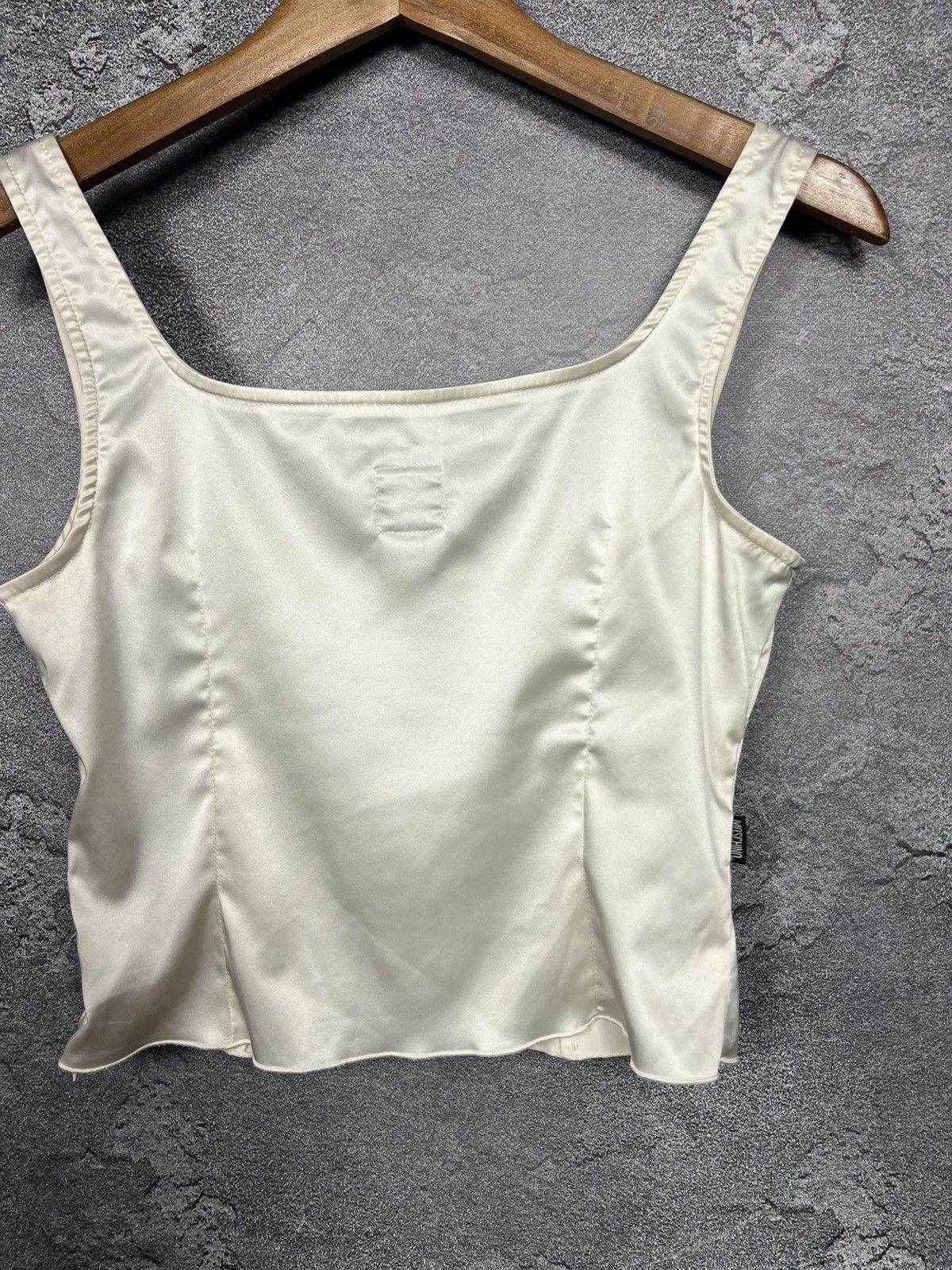 Moschino Vintage Moschino Jeans Viscose Satin Tank Top Sleeveless Size L / US 10 / IT 46 - 13 Thumbnail