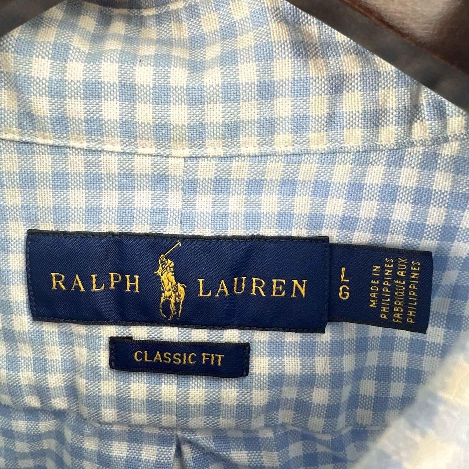 Ralph Lauren Ralph Lauren Classic Fit Shirt Men’s L Blue/White Checkered Size US L / EU 52-54 / 3 - 4 Thumbnail