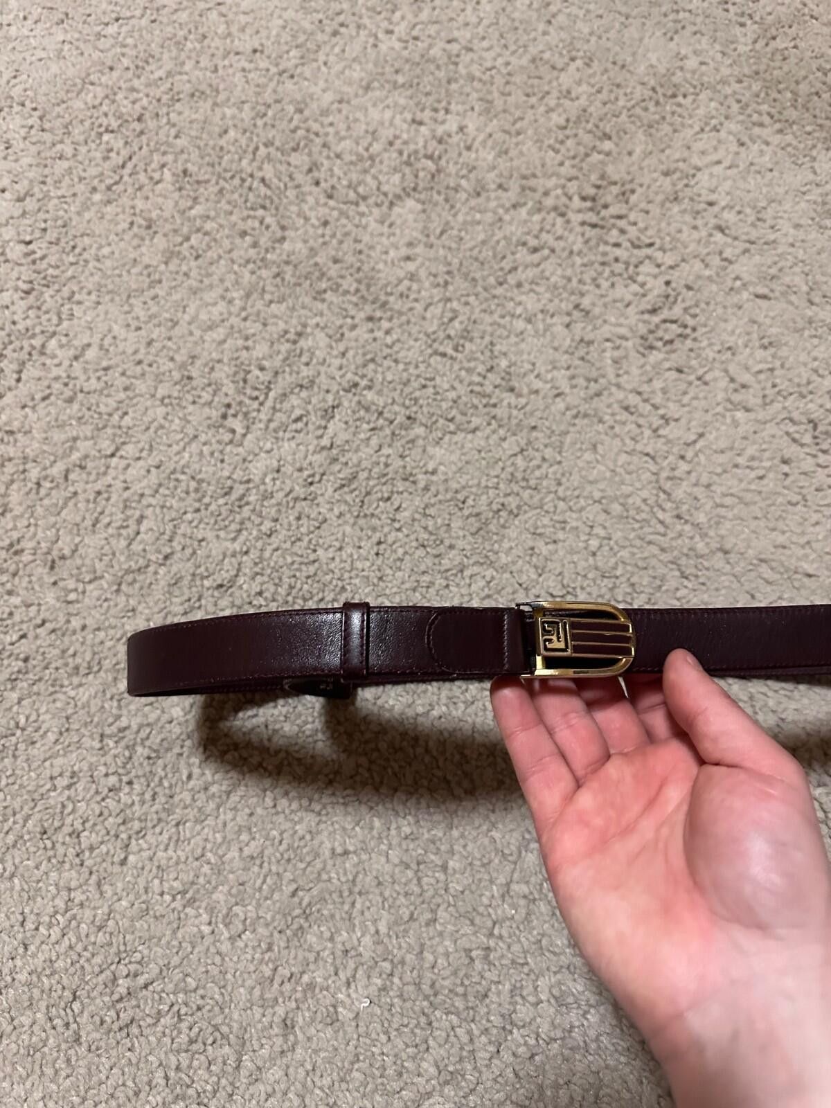 Balmain Vintage Pierre Balmain Brown Leather Belt Sz 95/38 Size ONE SIZE - 5 Thumbnail