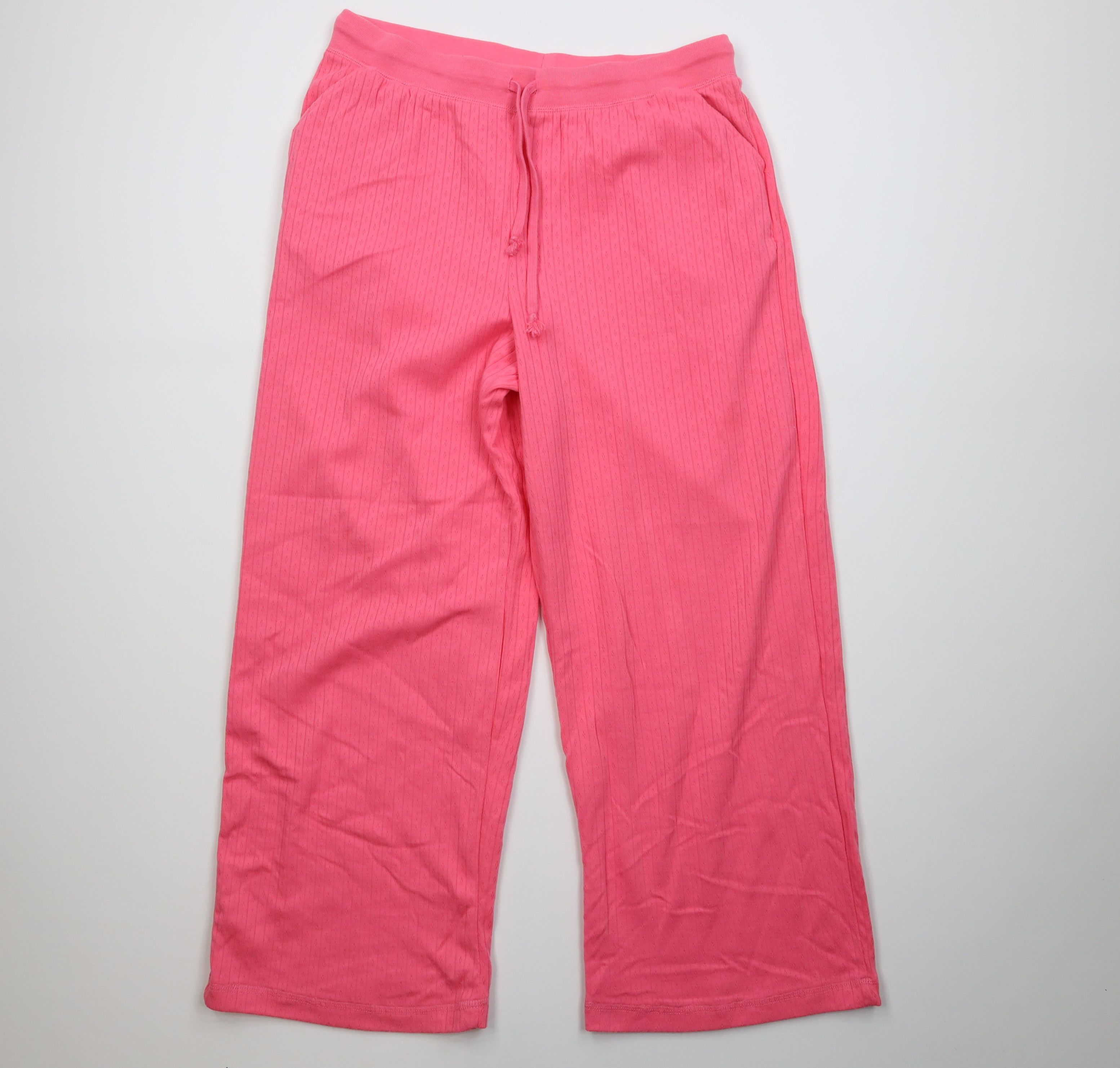 Vintage Vintage 90s Y2K Streetwear Knit Wide Leg Pants Pink Size 32" / US 10 / IT 46 - 1 Thumbnail