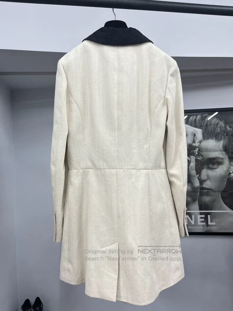 Chanel Chanel 21 Spring and Summer Beige Bow Mid-length Suit Jack Size M / US 6-8 / IT 42-44 - 3 Thumbnail