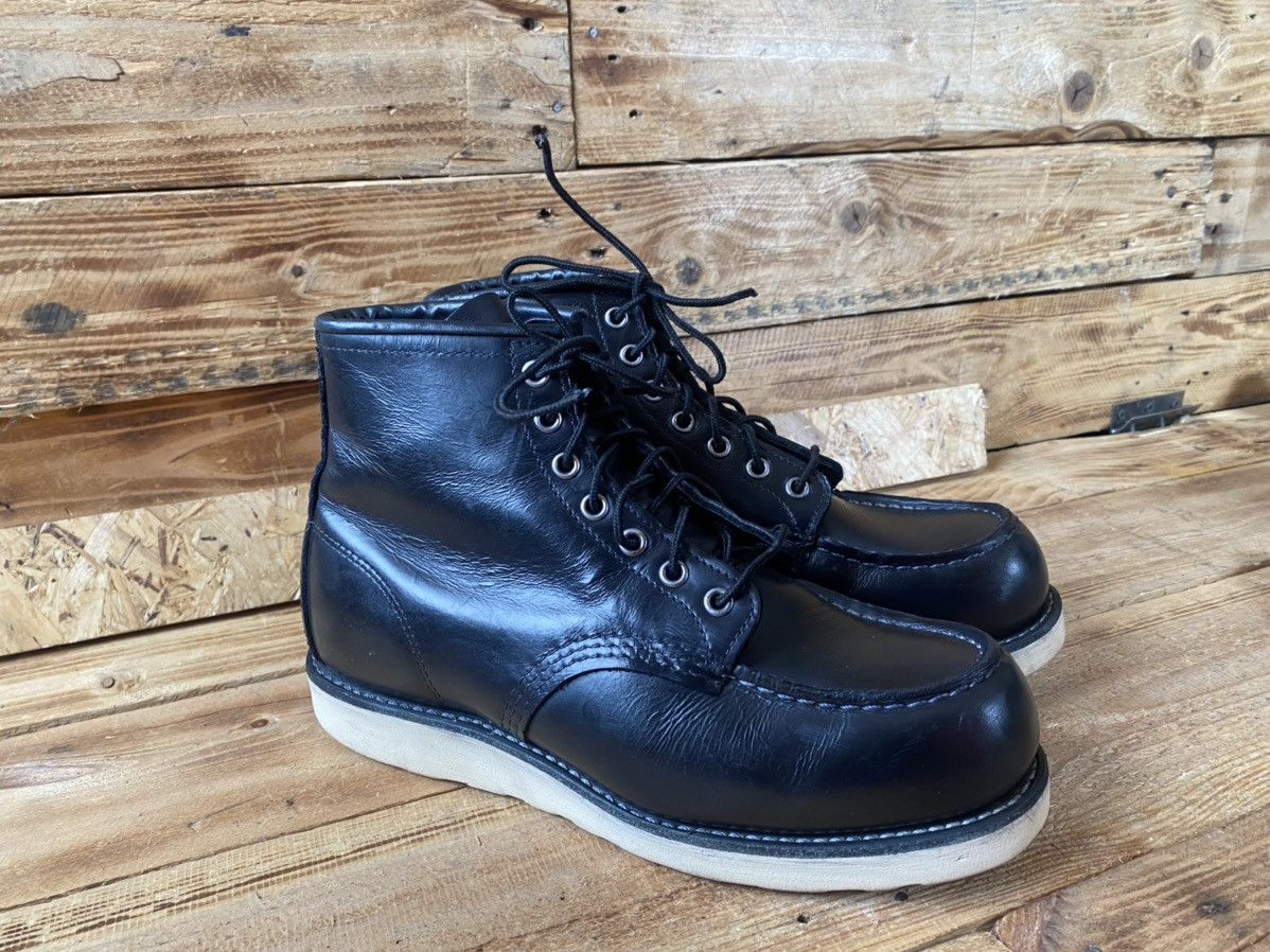 Red Wing Redwing Heritage moc-toe black leather boots sz 7.5E,40 Size US 7.5 / EU 40-41 - 10 Thumbnail