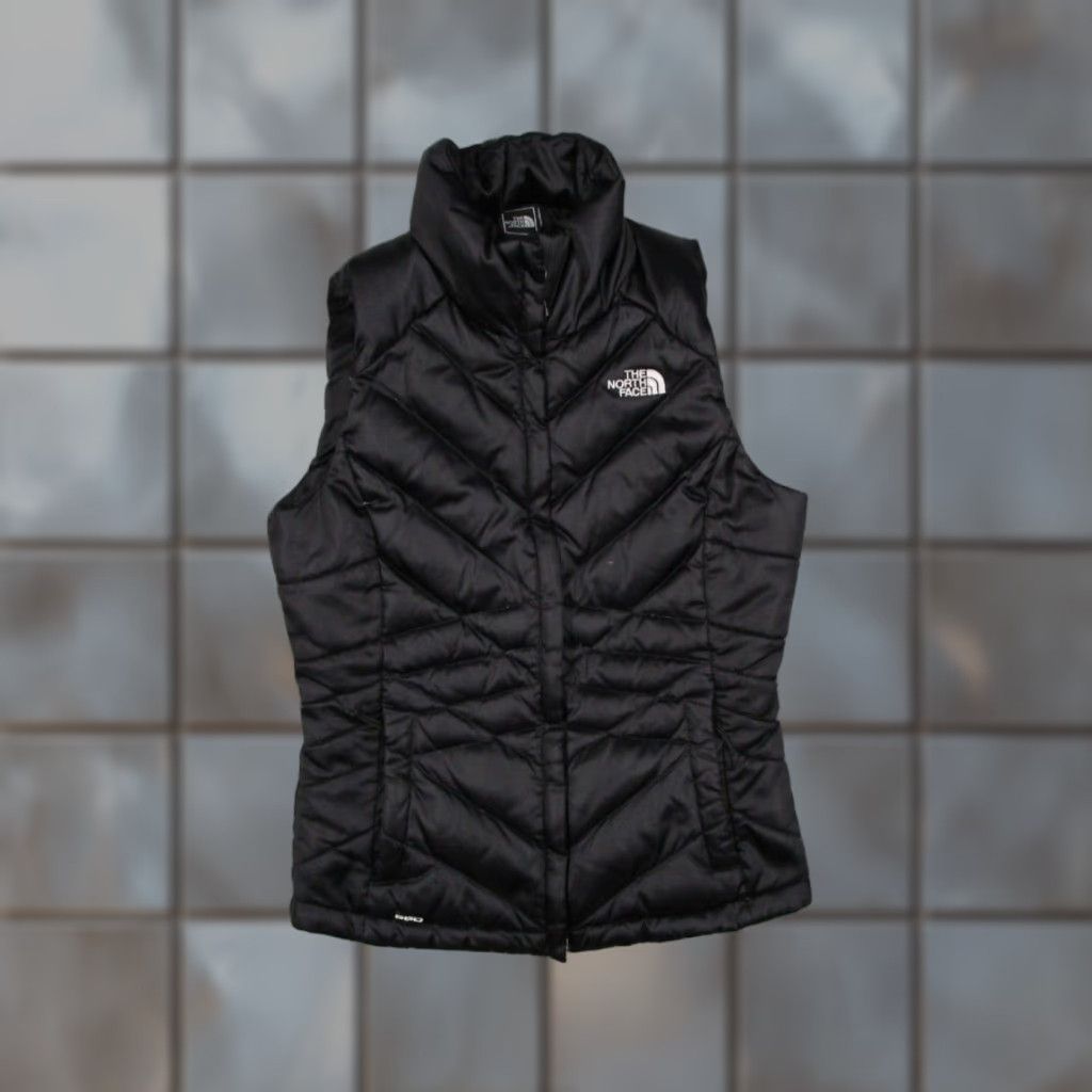 The North Face The North Face Vest Women XS Black 550 Down Full Zip Puffer Nylon Polyester Logo Quilted Pockets Womens Size XS / US 0-2 / IT 36-38 - 1 Thumbnail