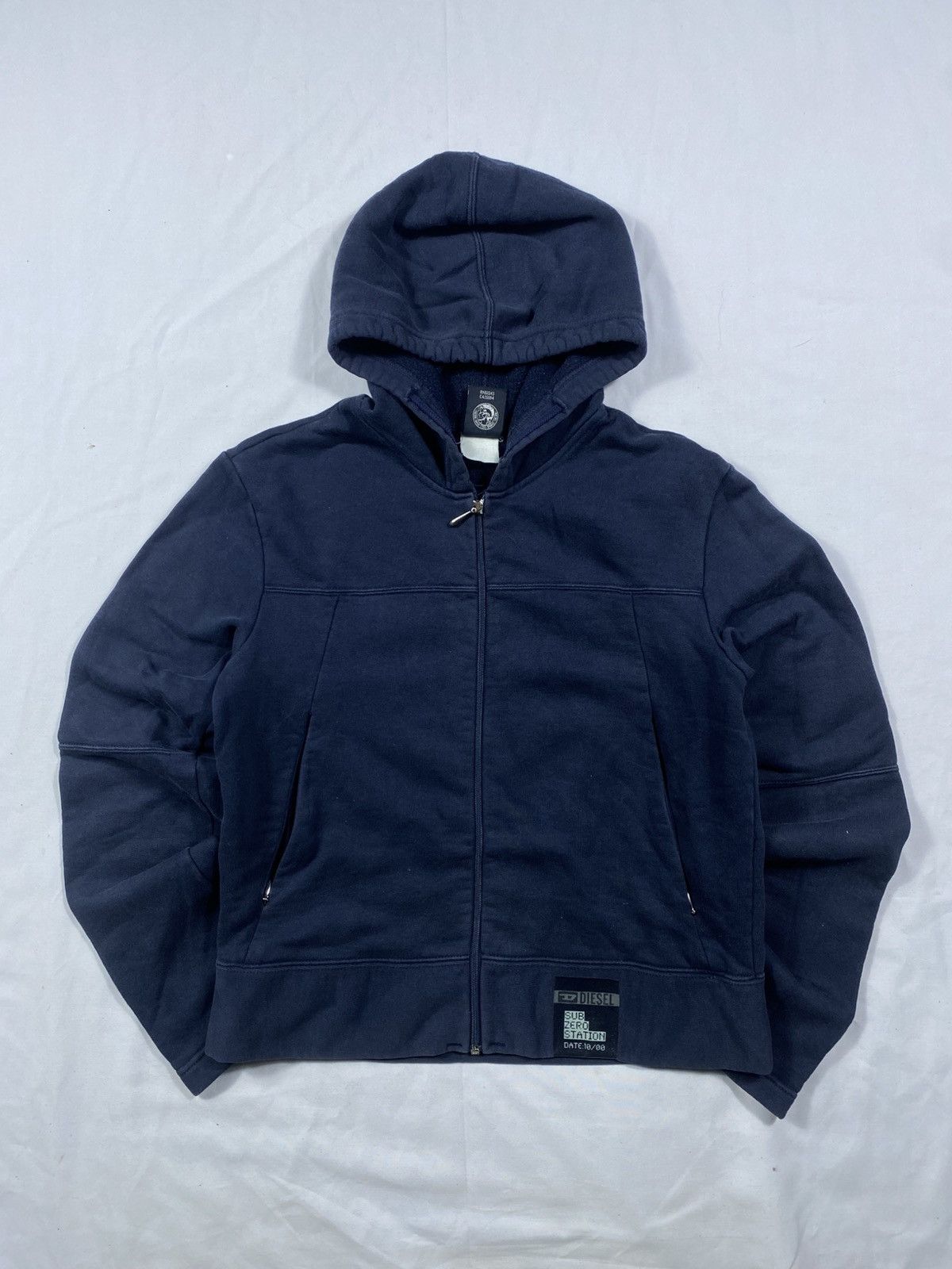 Diesel × If Six Was Nine × Le Grande Bleu (L.G.B.) Y2k Diesel Cropped Zip Hoodie Size US S / EU 44-46 / 1 - 1 Thumbnail