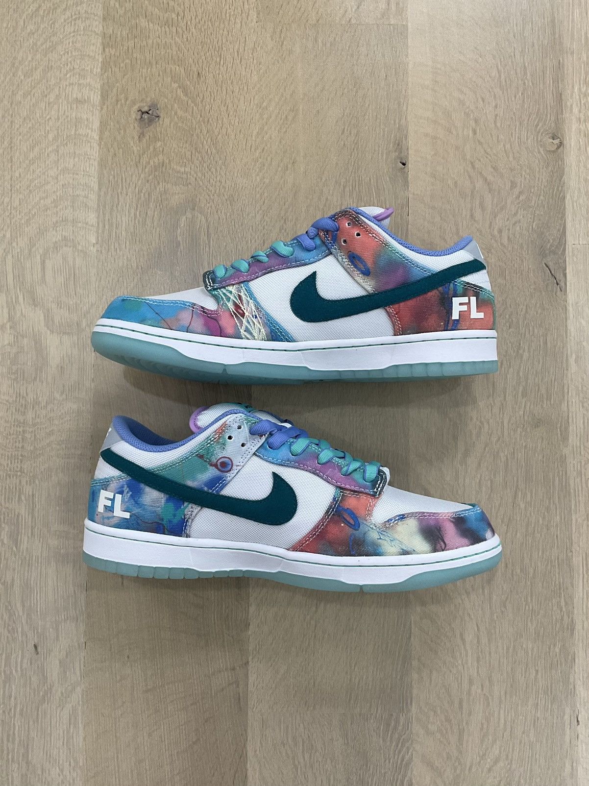 Futura × Nike Nike SB x Futura Laboratories Dunk Low Pro Bleached Aqua Size US 10 / EU 43 - 5 Thumbnail