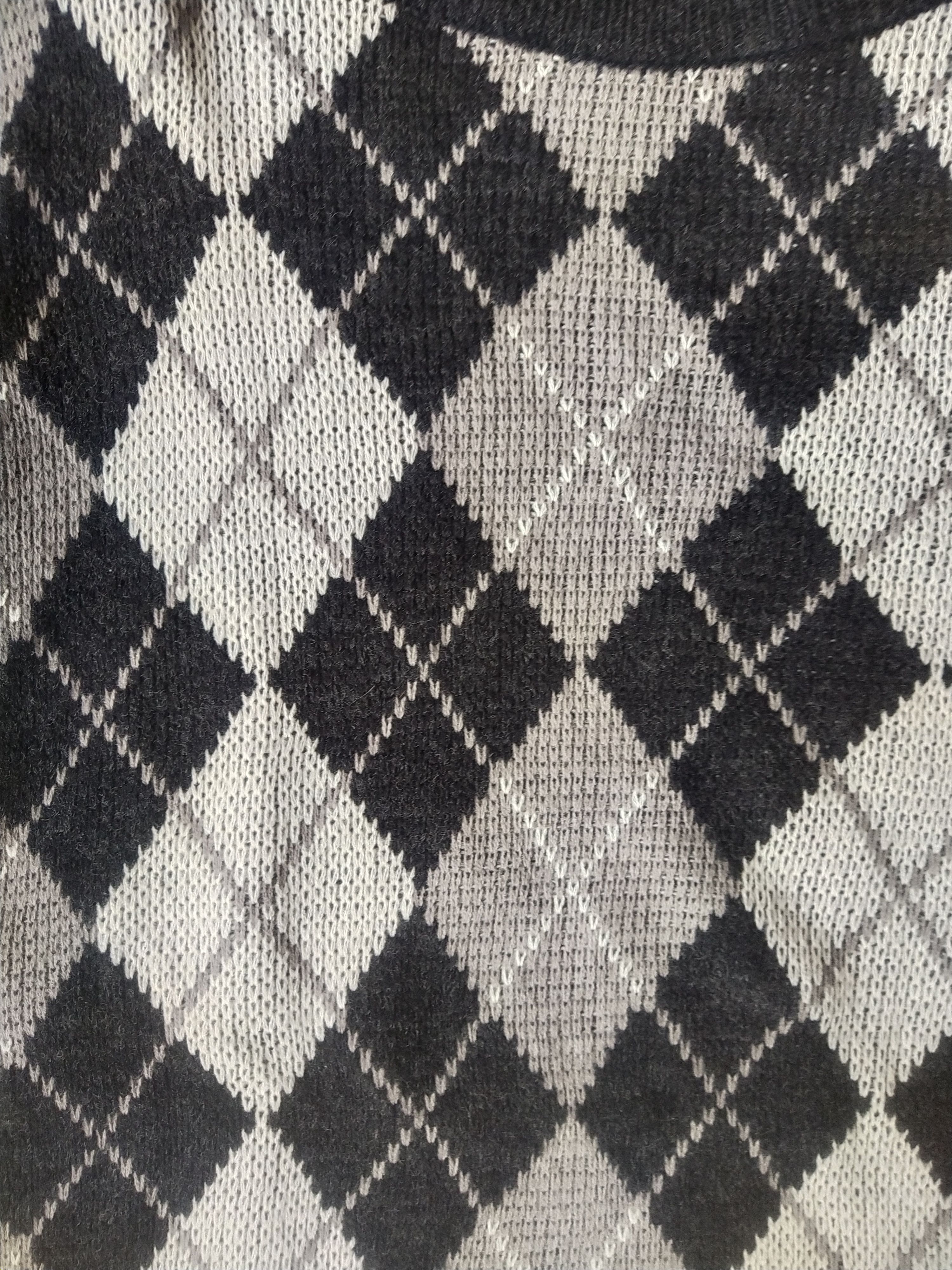 Japanese Brand Vintage 90s Argyle Pattern Turtleneck Sweater Dark Academia Size US L / EU 52-54 / 3 - 3 Thumbnail
