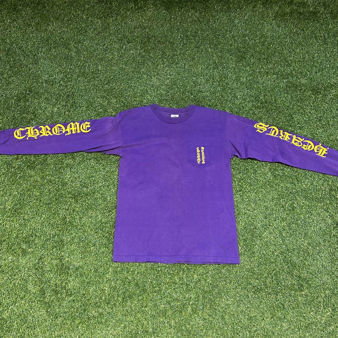 Chrome Hearts Rare Vintage Chrome Hearts Scroll Pocket Logo Long Sleeve Size US M / EU 48-50 / 2 - 1 Thumbnail