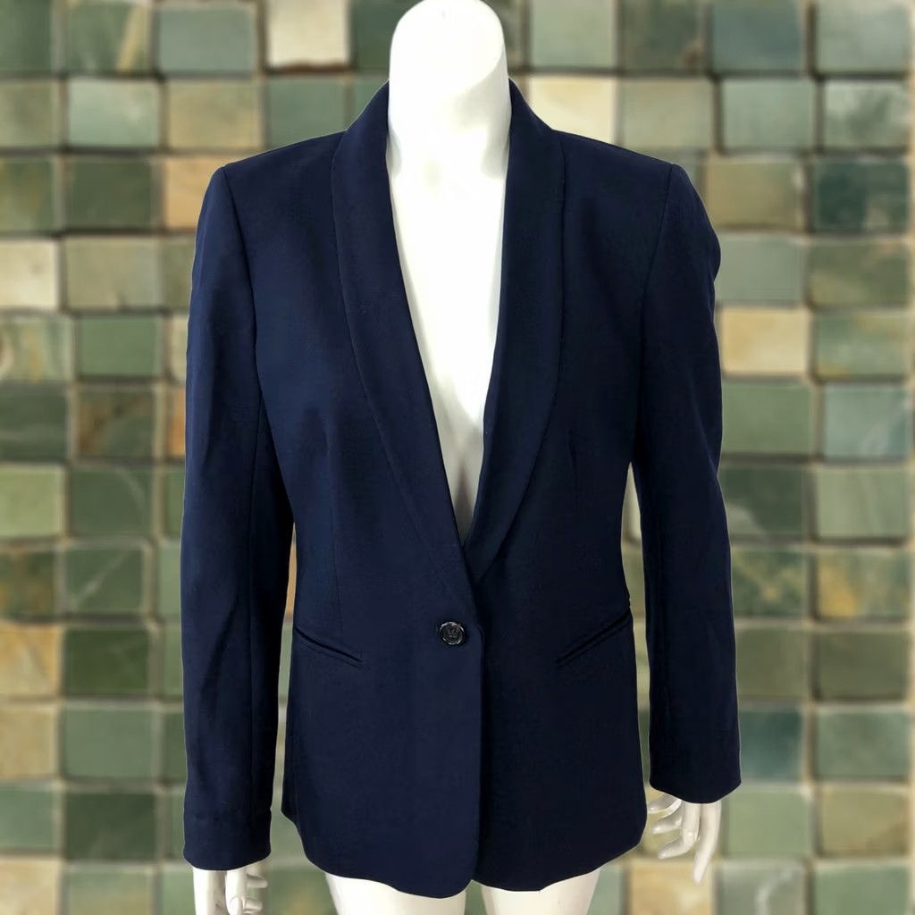 J.Crew J.Crew Parke NO TAG Size 6? 8? 100% Wool Blend Button Blazer Jacket Blue G7726 Blazer Women Mid-Length Wool Blend Button Jacket Blue Size M / US 6-8 / IT 42-44 - 1 Thumbnail