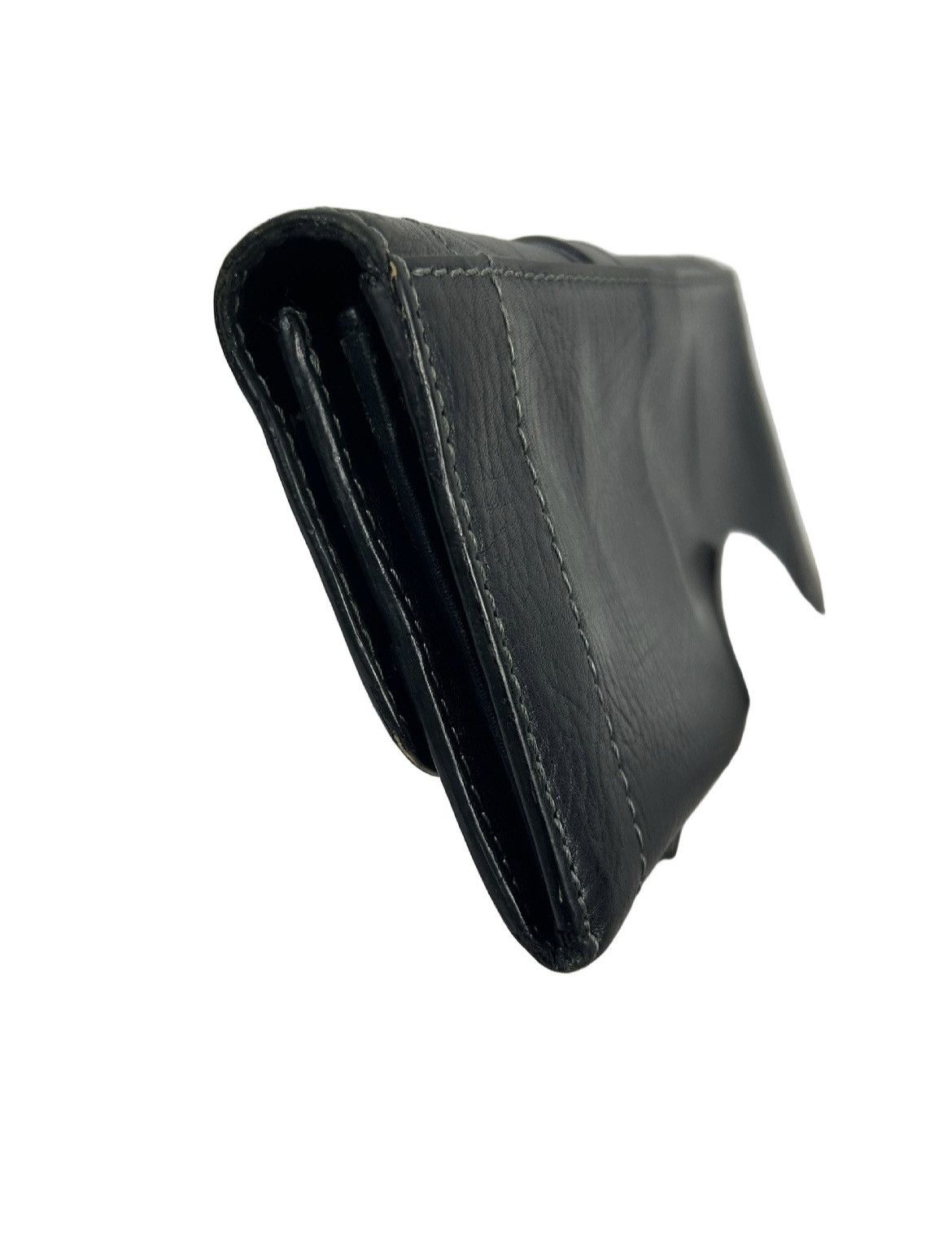 Celine Celine Black Leather Long Wallet Size ONE SIZE - 6 Thumbnail