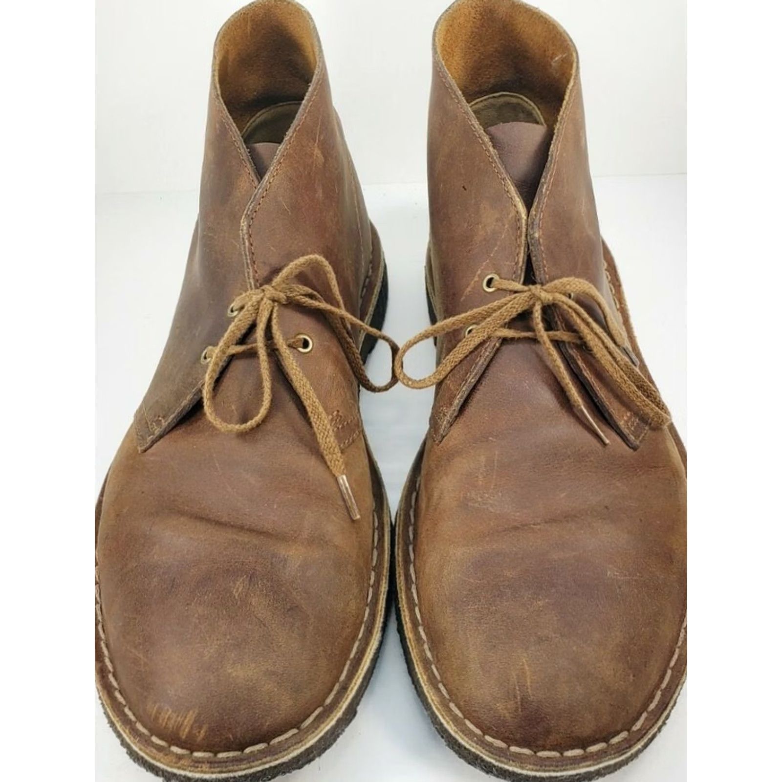 Clarks VINTAGE Clarks Desert Boot Chukka Men's Brown Leather Crepe Sole 11.5 US/11 UK Boots Size US 12 / EU 45 - 6 Thumbnail