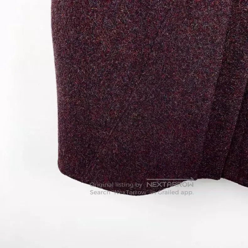 Fendi Fendi Dark Purple Buckle Wool Round Neck Sleeveless Tweed Size S / US 4 / IT 40 - 4 Thumbnail