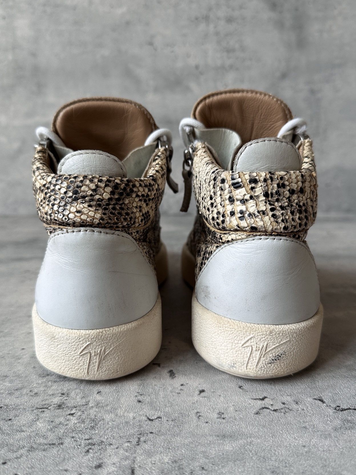 Giuseppe Zanotti KRISS PYTHON HIGH TOP SNEAKERS Size US 8 / EU 41 - 7 Thumbnail