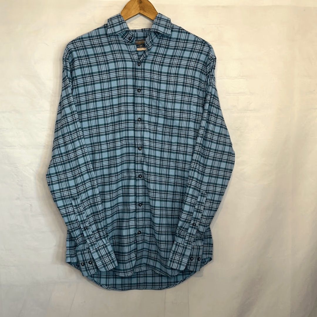 Peter Millar VINTAGE Peter Millar Shirt Mens Medium Crown Sport Plaid Button Up Preppy Casual Poly Blend Size US M / EU 48-50 / 2 - 2 Thumbnail